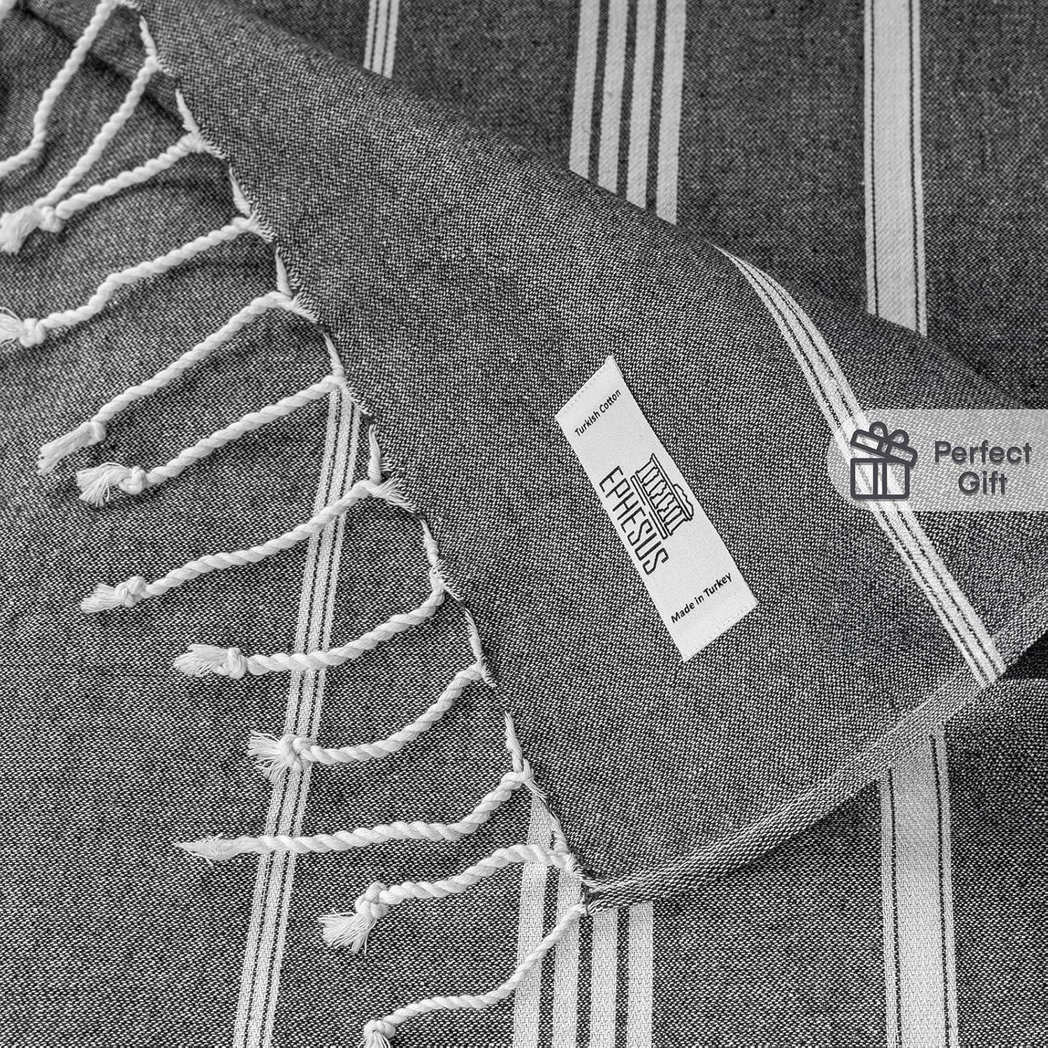 Toalla de Playa Turca EPHESUS Sultan 96.5x178 cm Antracita