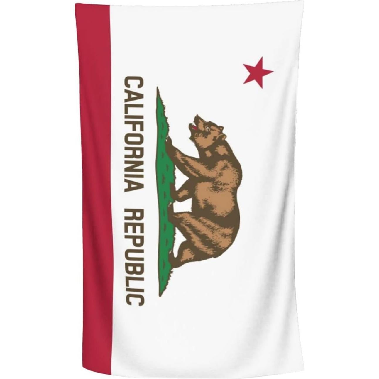 Toalla de Playa FNQKMLEP Microfibra 81x132 cm Bandera California
