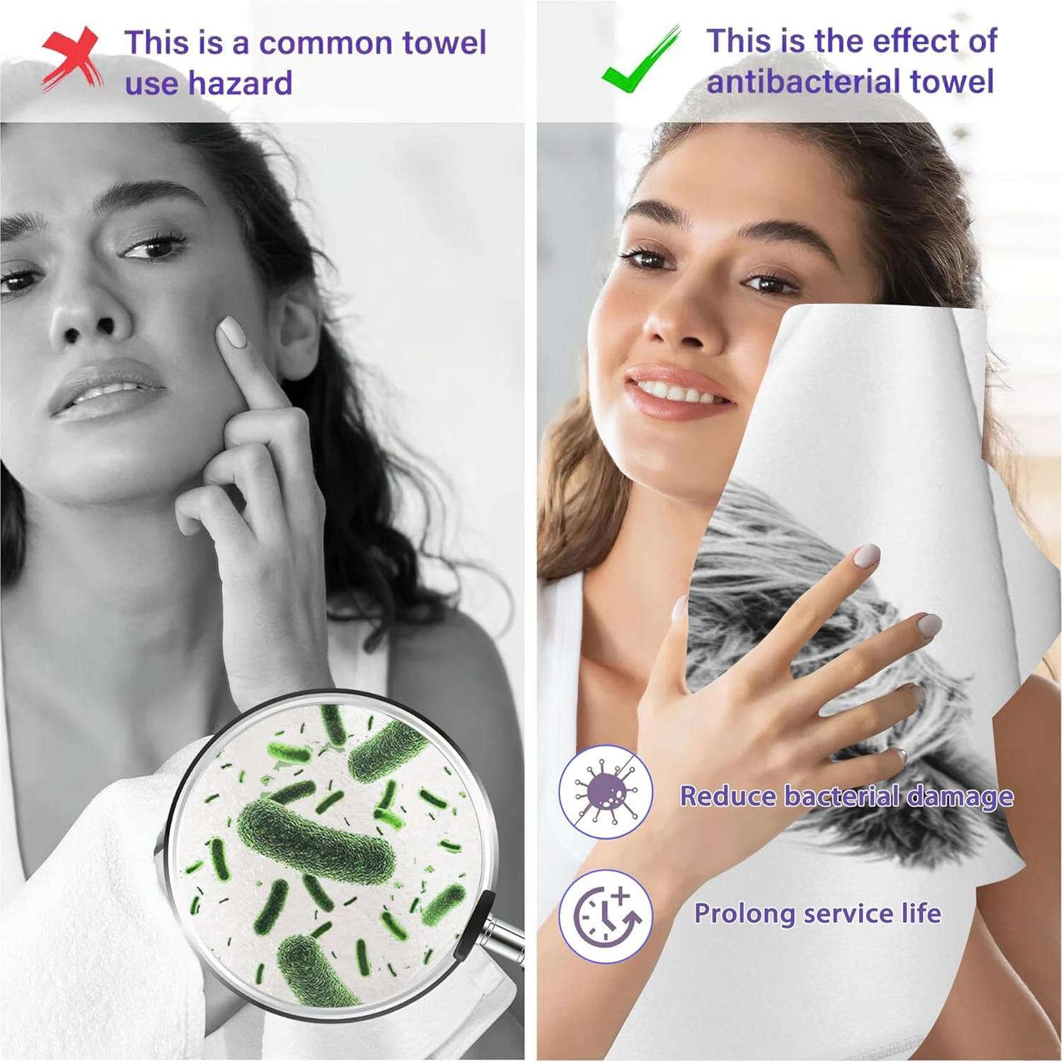 Toallas de Mano BIGXIUKA Vaca de las Tierras Altas Juego de 2