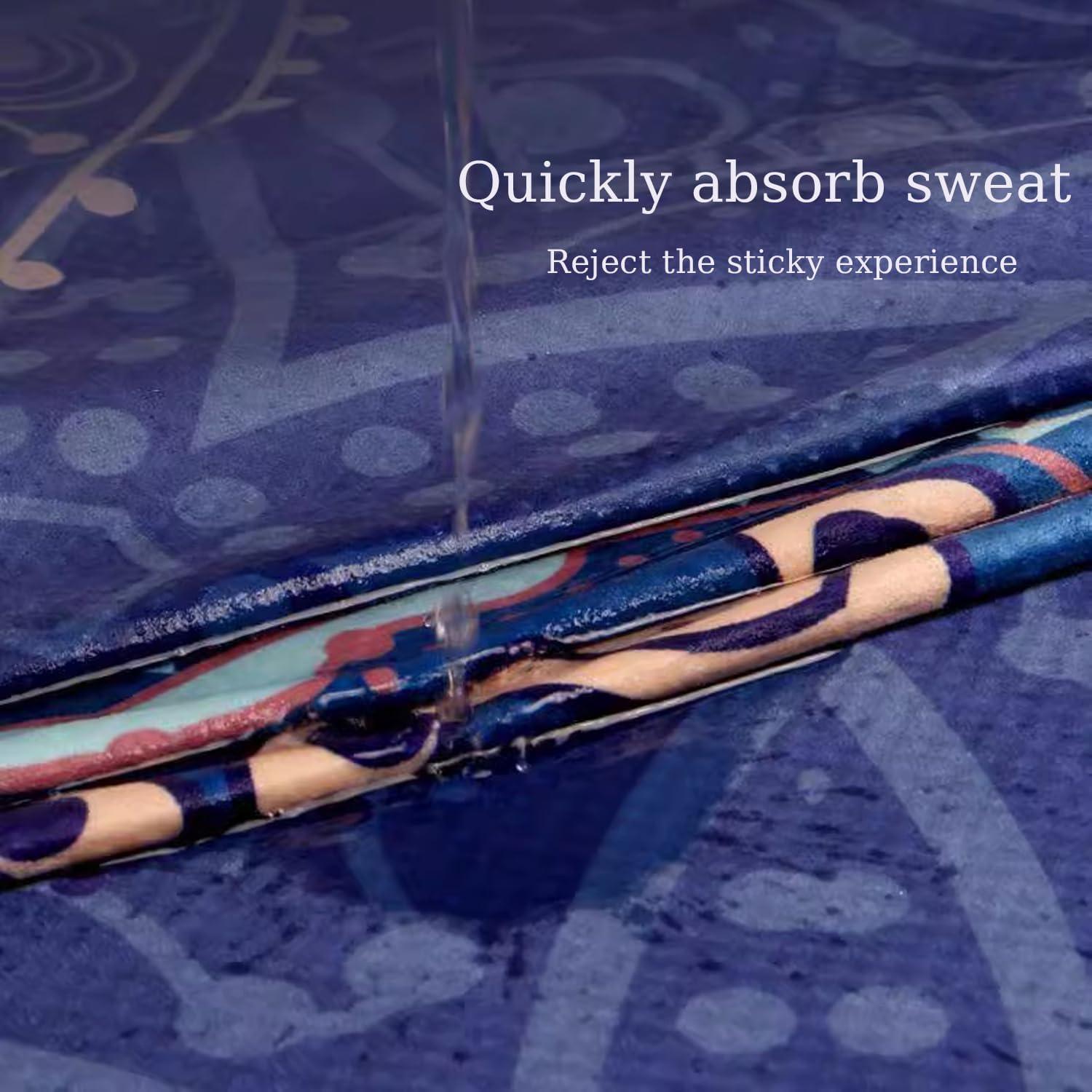 Toalla de Yoga Antideslizante Misforu 188x70cm Púrpura