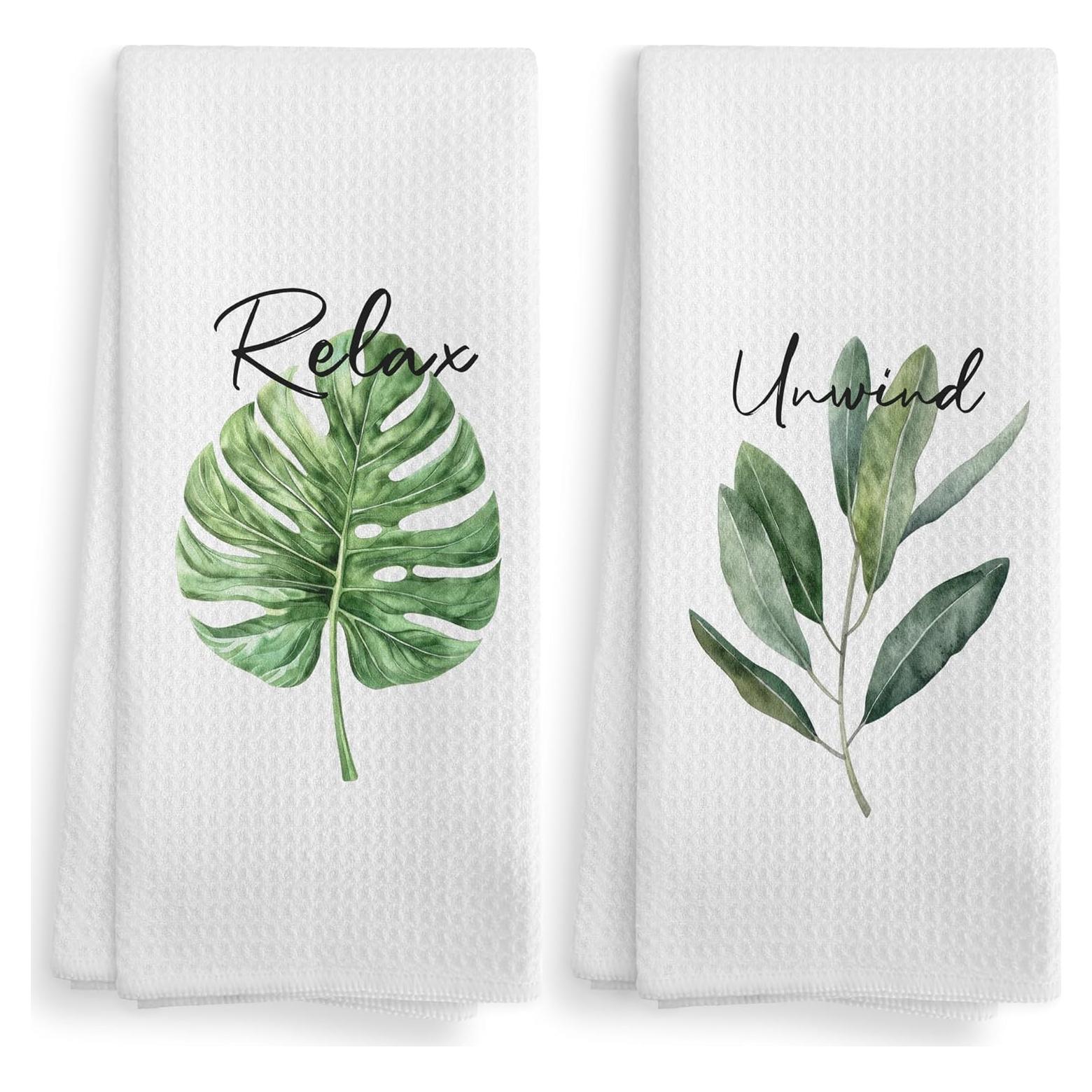 Set de 2 Toallas de Cocina NOQL Eucalipto 40x60 cm