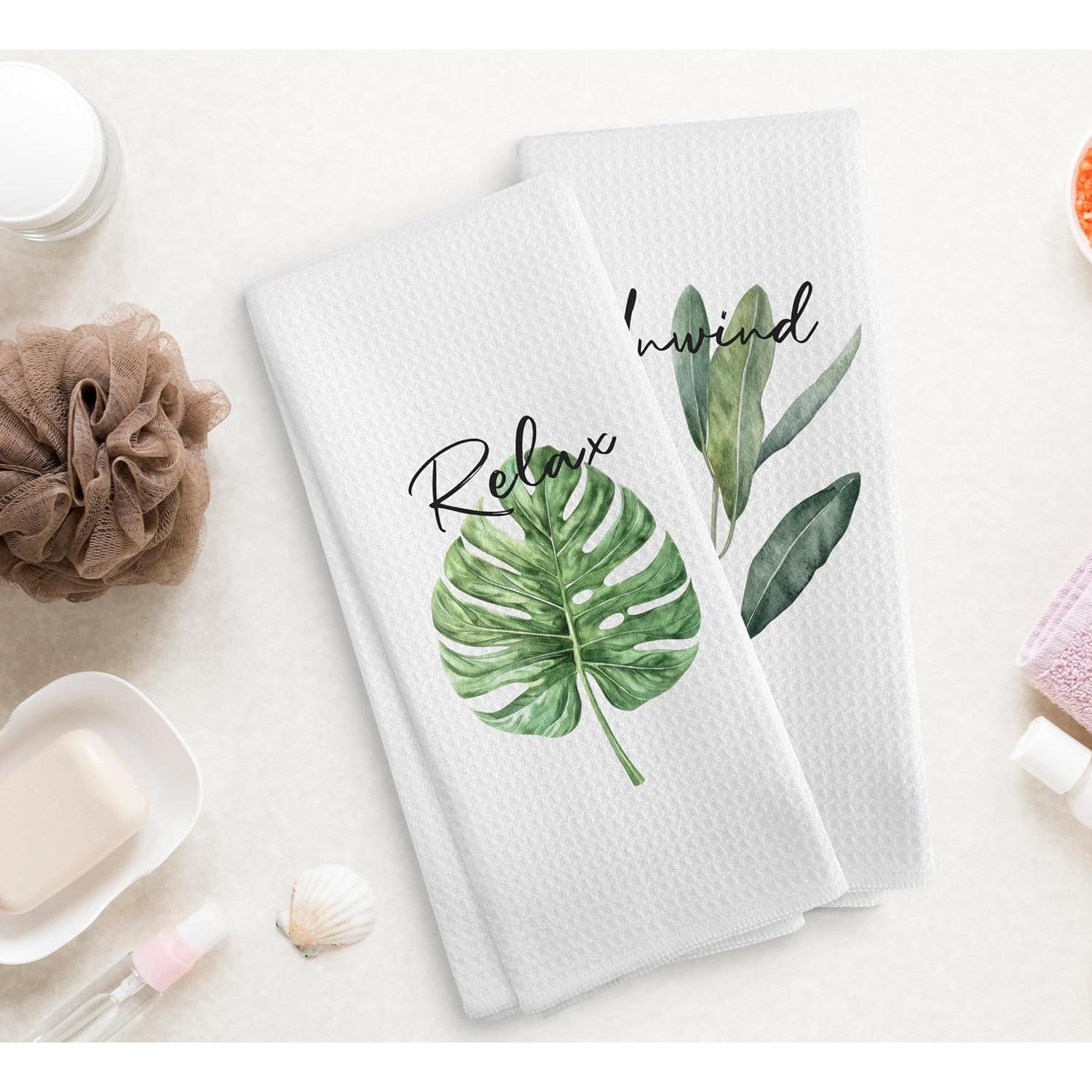 Set de 2 Toallas de Cocina NOQL Eucalipto 40x60 cm