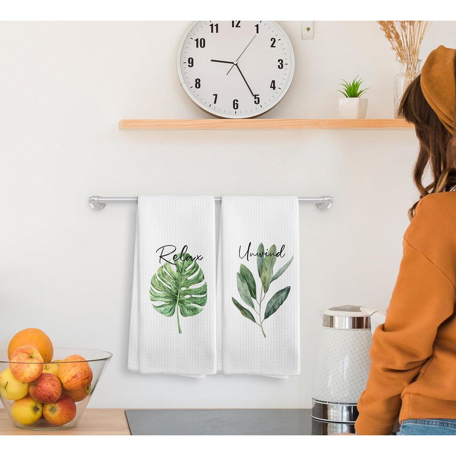 Set de 2 Toallas de Cocina NOQL Eucalipto 40x60 cm