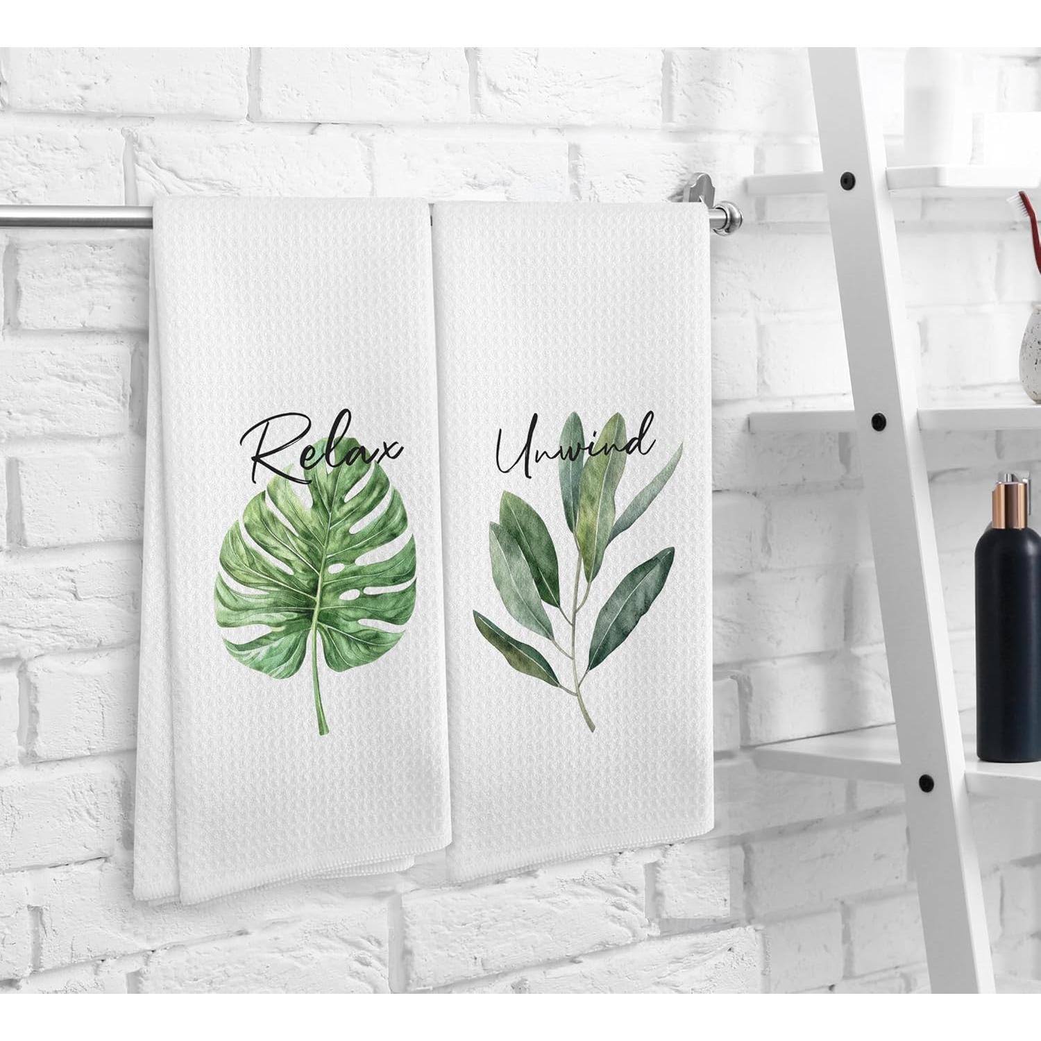 Set de 2 Toallas de Cocina NOQL Eucalipto 40x60 cm