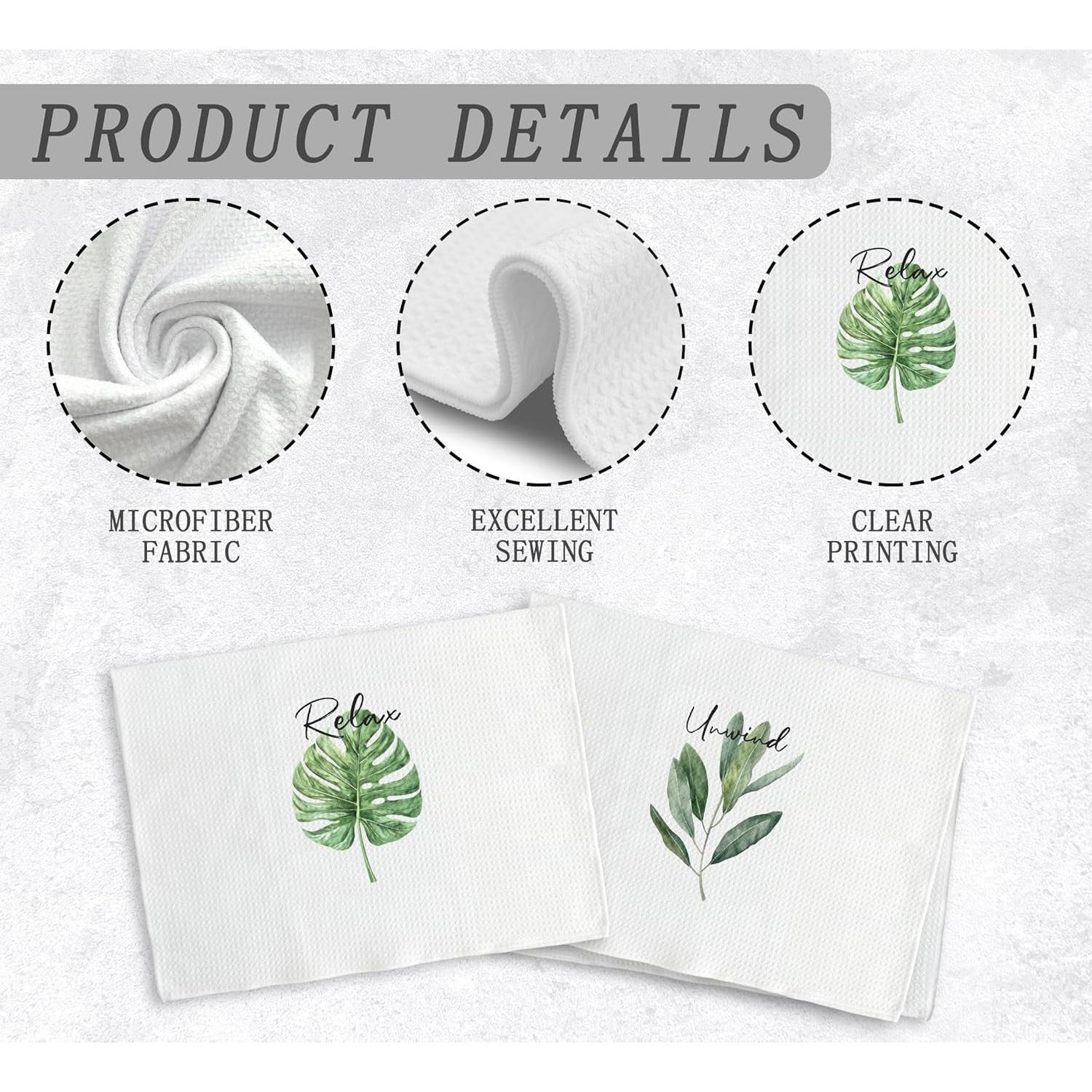 Set de 2 Toallas de Cocina NOQL Eucalipto 40x60 cm