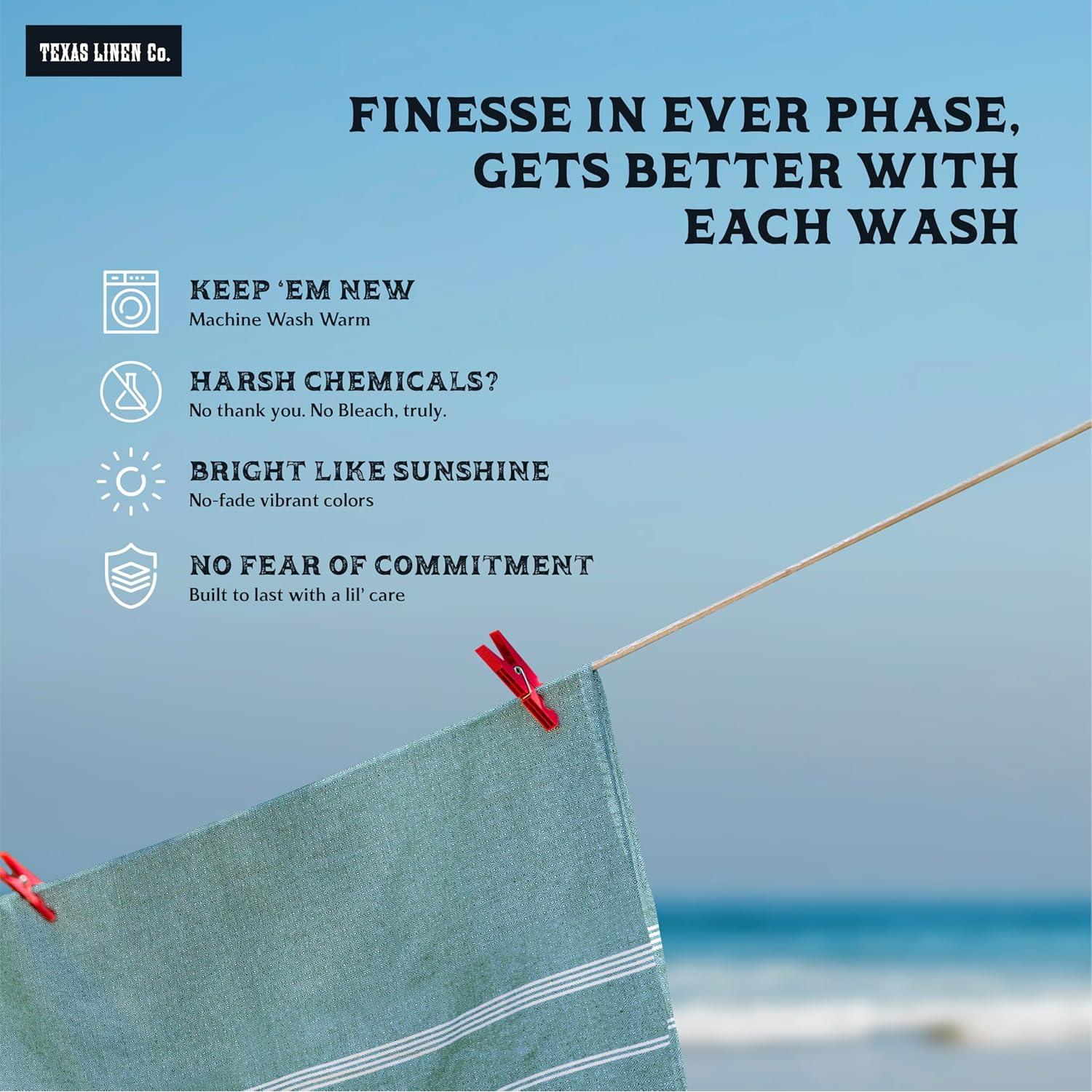 Juego de Toallas de Playa Texas Linen Co. 100% Algodón 2 Unidades 99x180cm