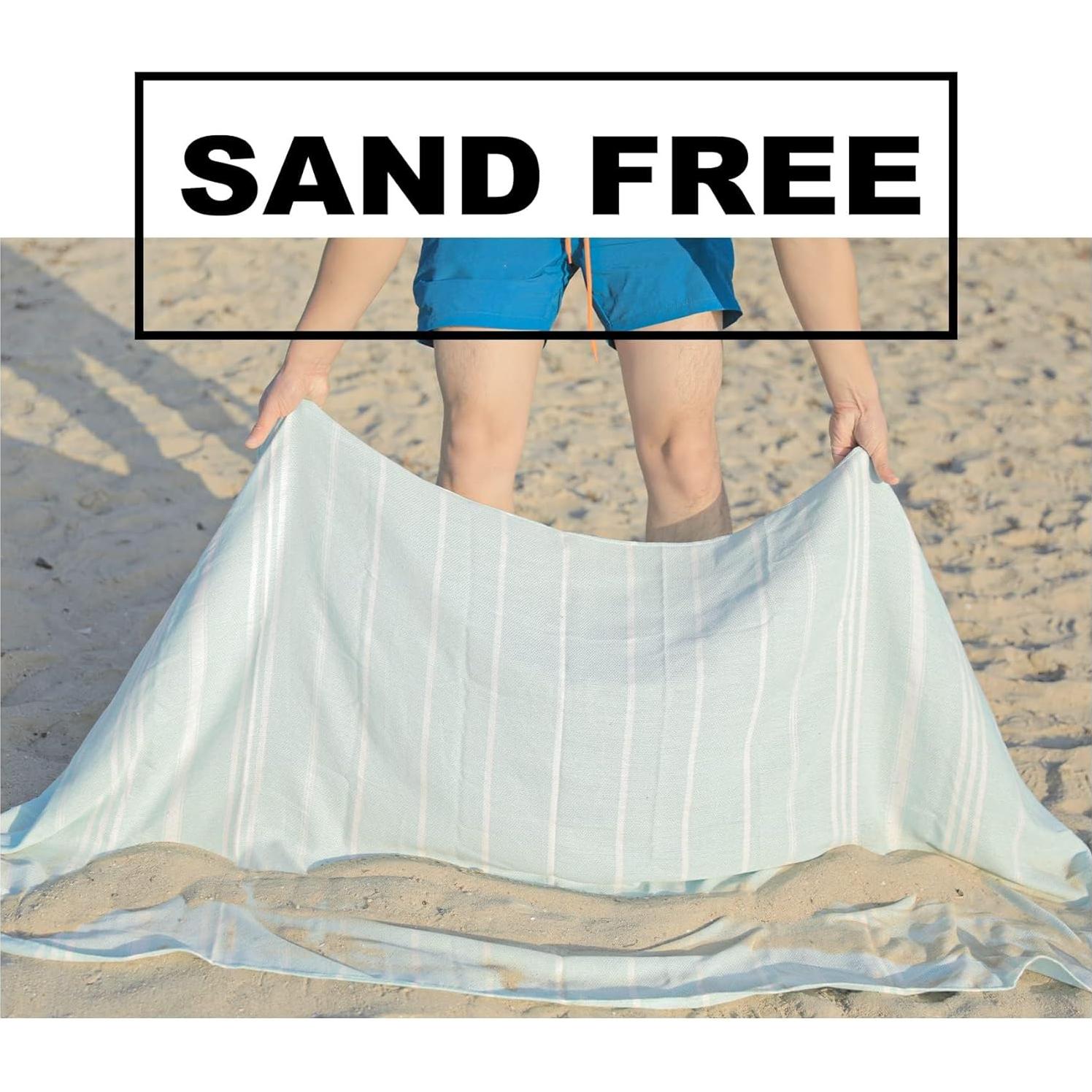 Toallas de Playa Antfuny XL 2 Piezas Secado Rápido Coral Aqua