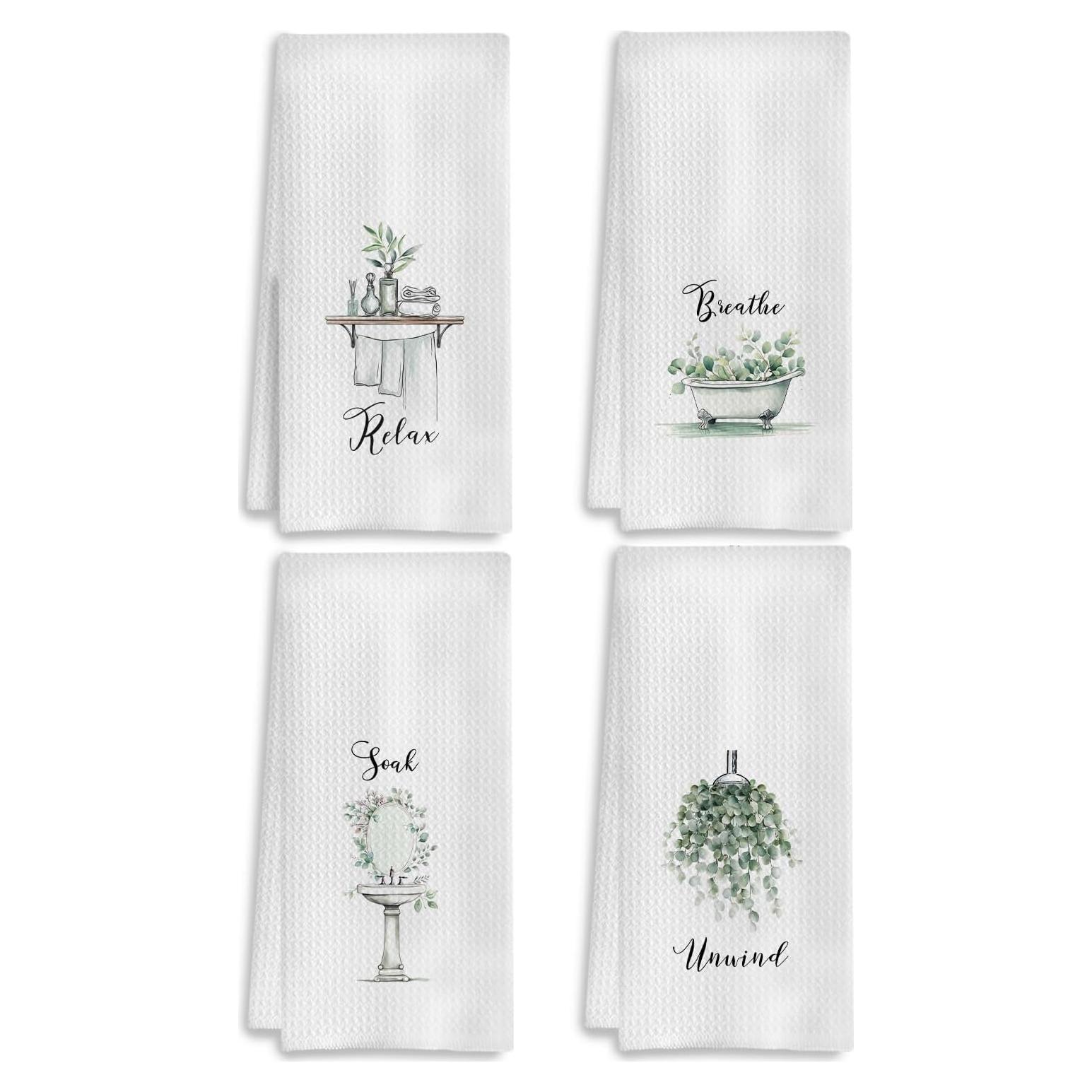 Juego de 4 Toallas de Mano COWEB 40x60 cm Decorativas