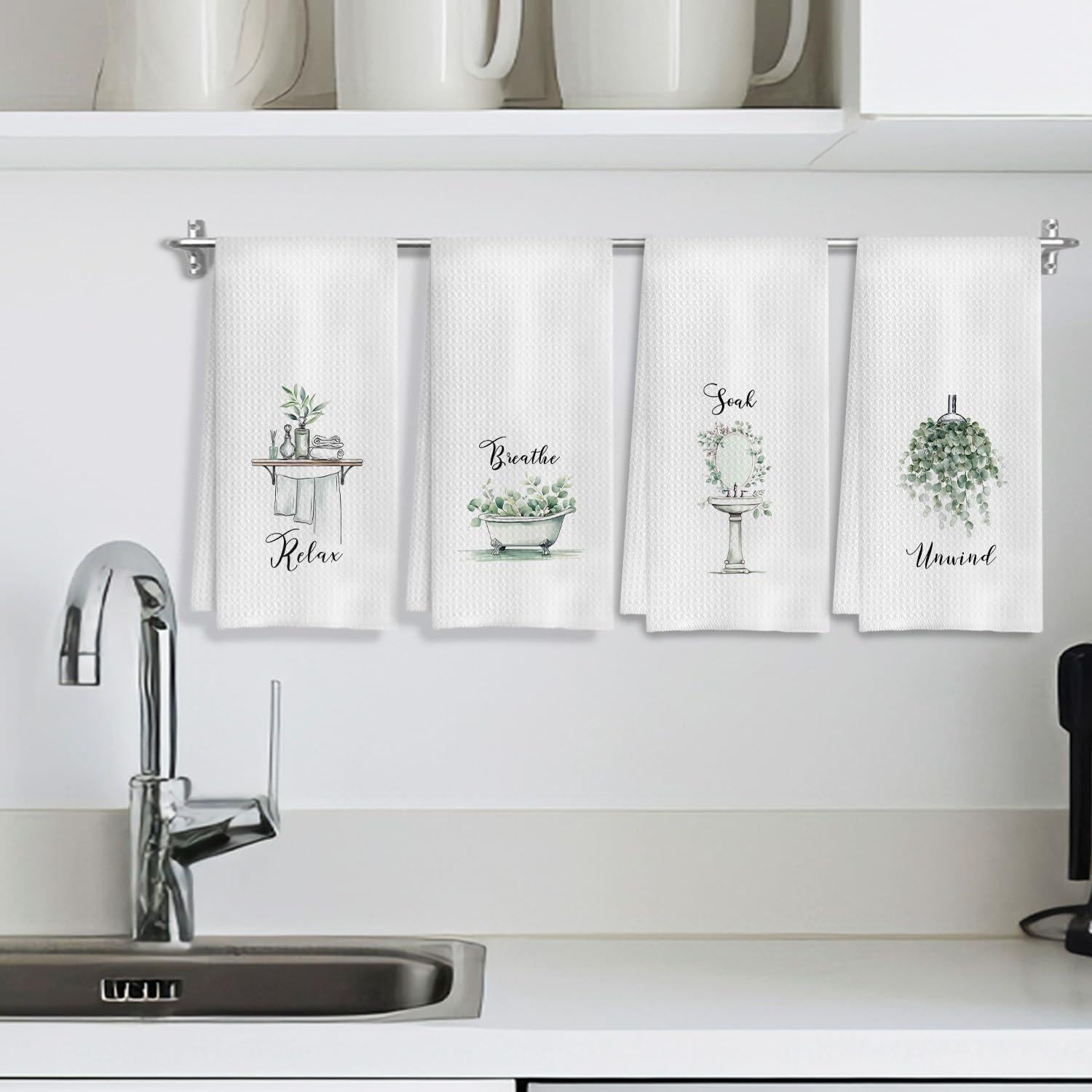 Juego de 4 Toallas de Mano COWEB 40x60 cm Decorativas