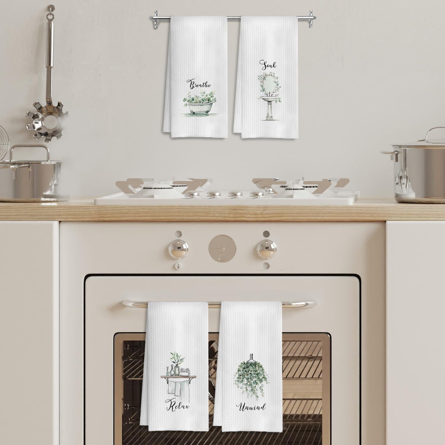 Juego de 4 Toallas de Mano COWEB 40x60 cm Decorativas