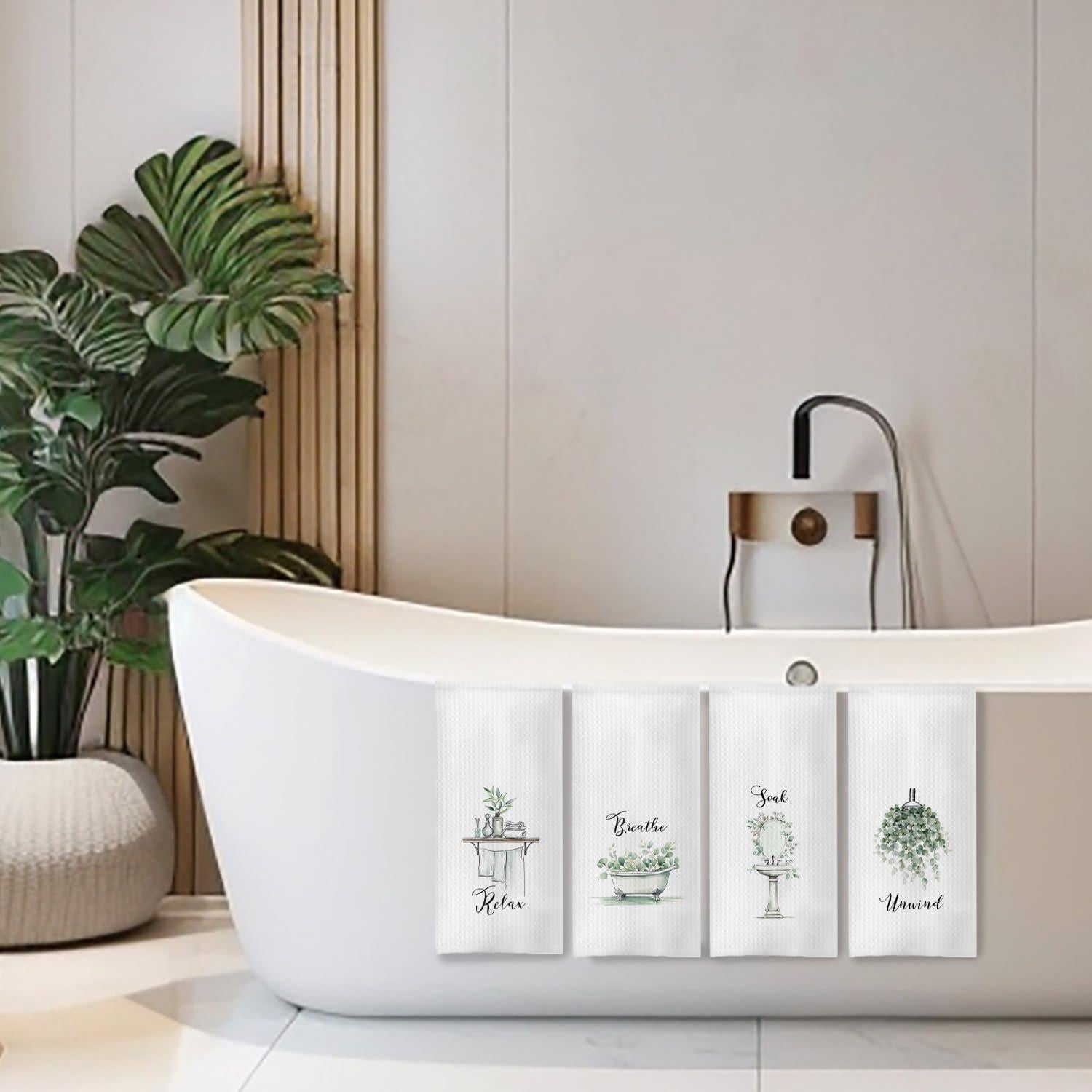 Juego de 4 Toallas de Mano COWEB 40x60 cm Decorativas