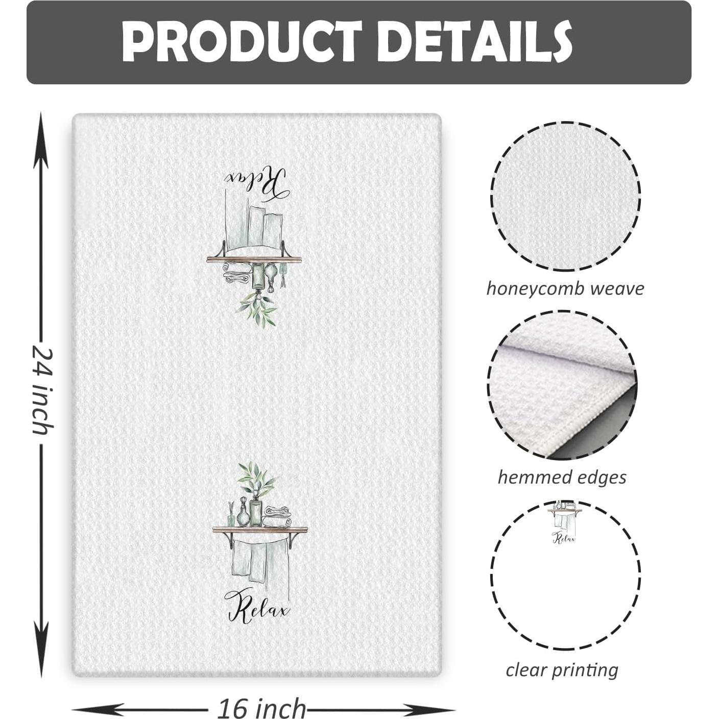 Juego de 4 Toallas de Mano COWEB 40x60 cm Decorativas