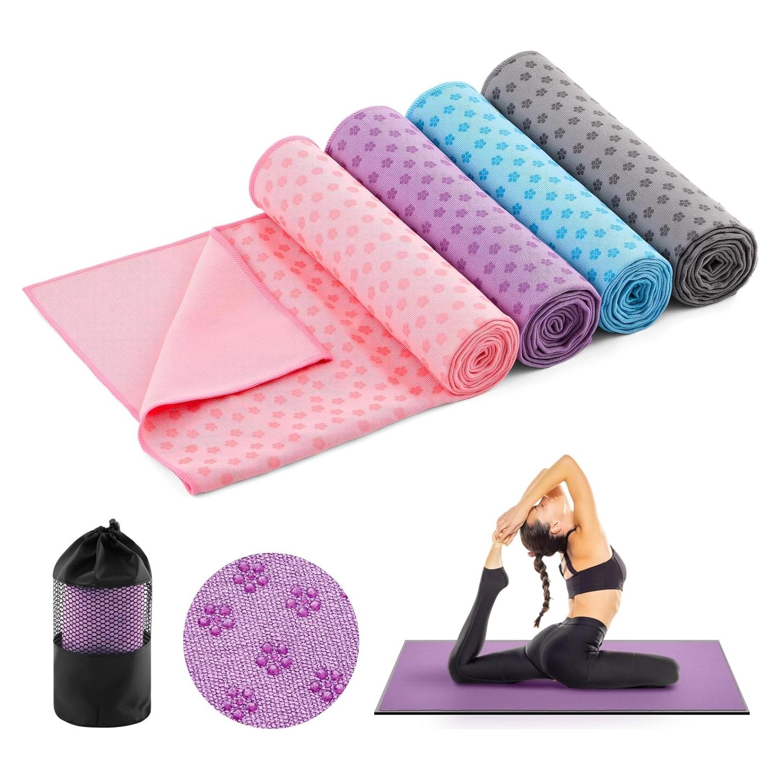 Set de 4 Toallas de Yoga Antideslizantes Breling 183x63cm