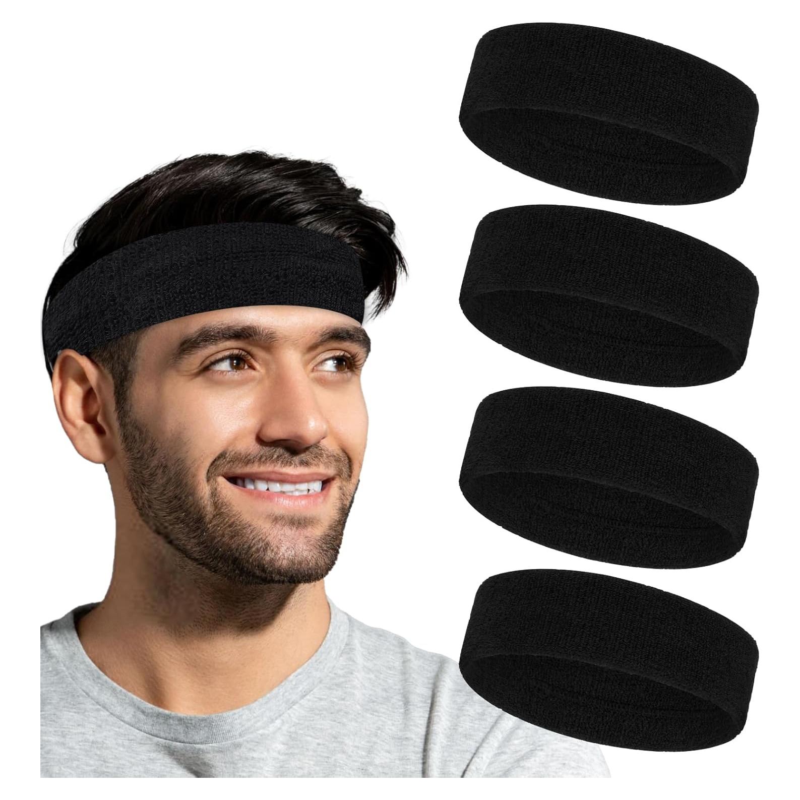 4 Bandas de Sudor HJZHII para Correr y Fitness - Absorbentes