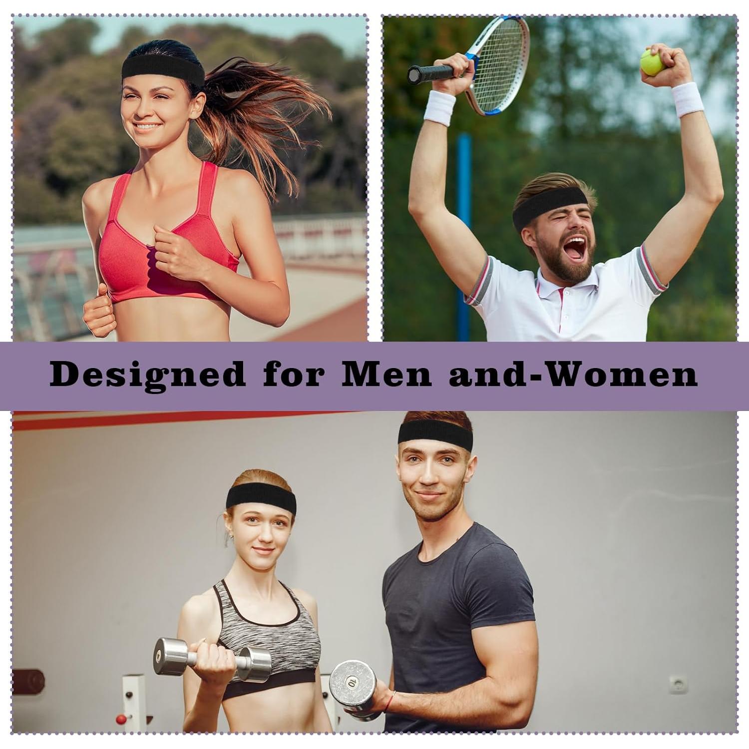 4 Bandas de Sudor HJZHII para Correr y Fitness - Absorbentes