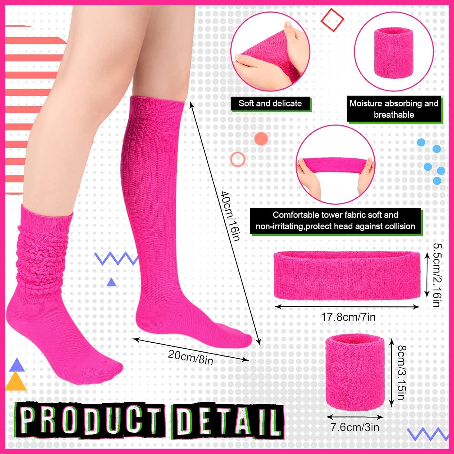 Conjunto de Fitness Tarpop: Calcetines Slouch Neón y Accesorios