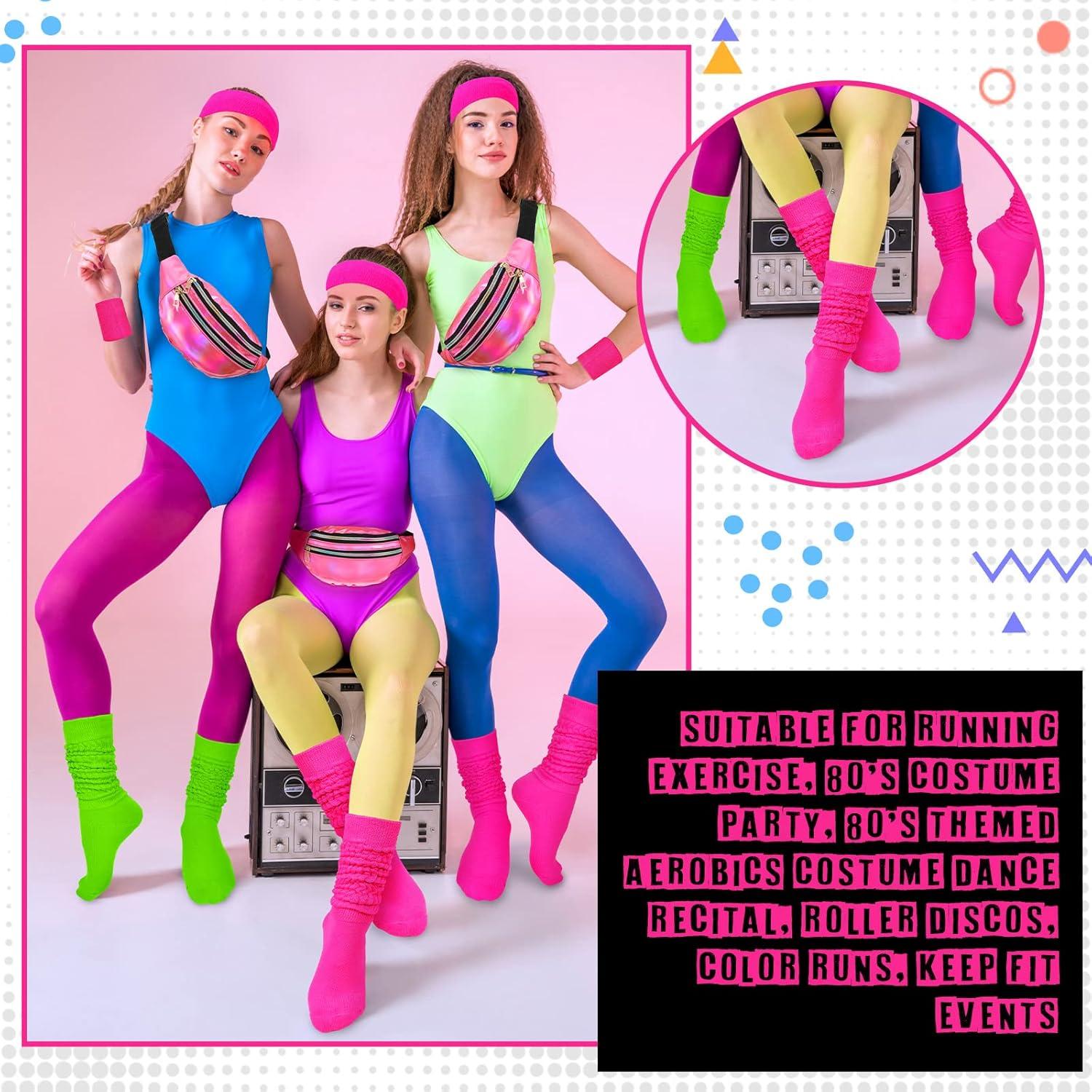 Conjunto de Fitness Tarpop: Calcetines Slouch Neón y Accesorios