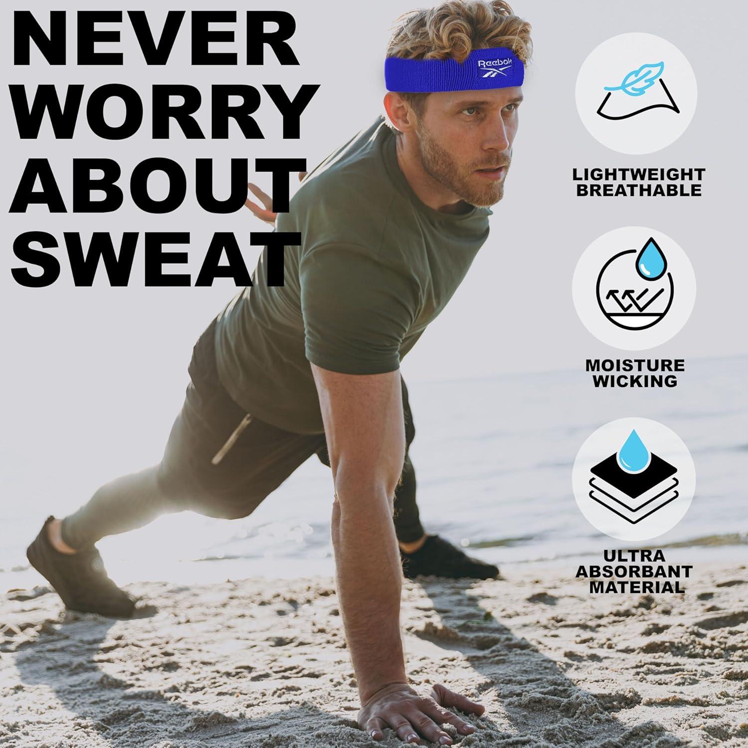 Banda de Sudor Atlética Reebok RBKV1036F - 5.72cm Ancha