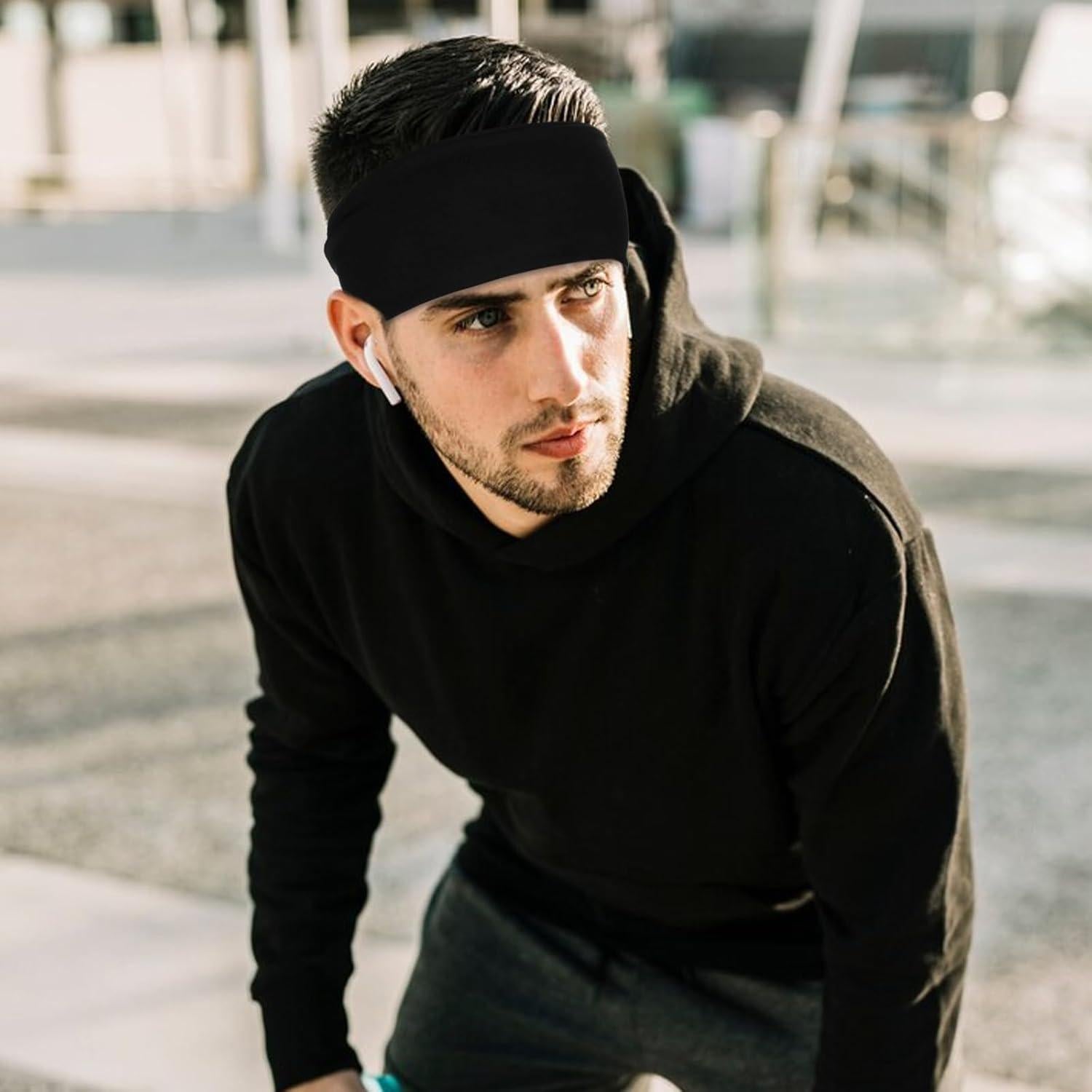 6 Bandas para la Cabeza Absorbentes Classicseali - Negro