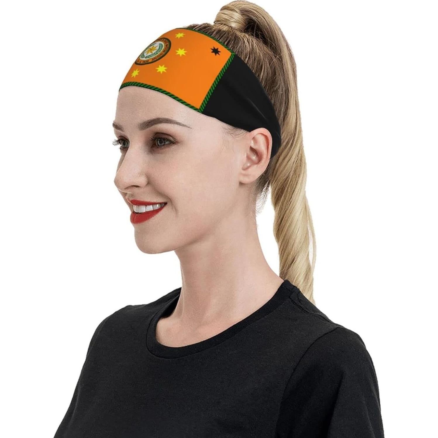 Bandana deportiva unisex Cherokee QIZYOQA - Absorbente, negra