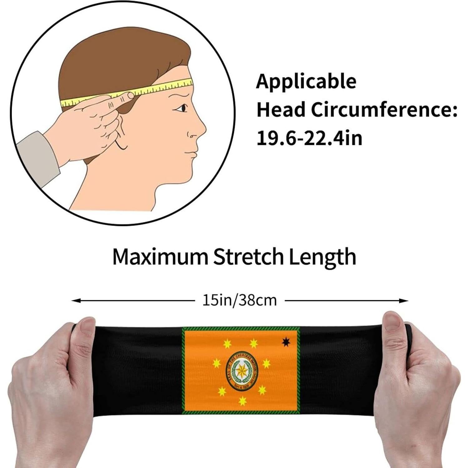 Bandana deportiva unisex Cherokee QIZYOQA - Absorbente, negra