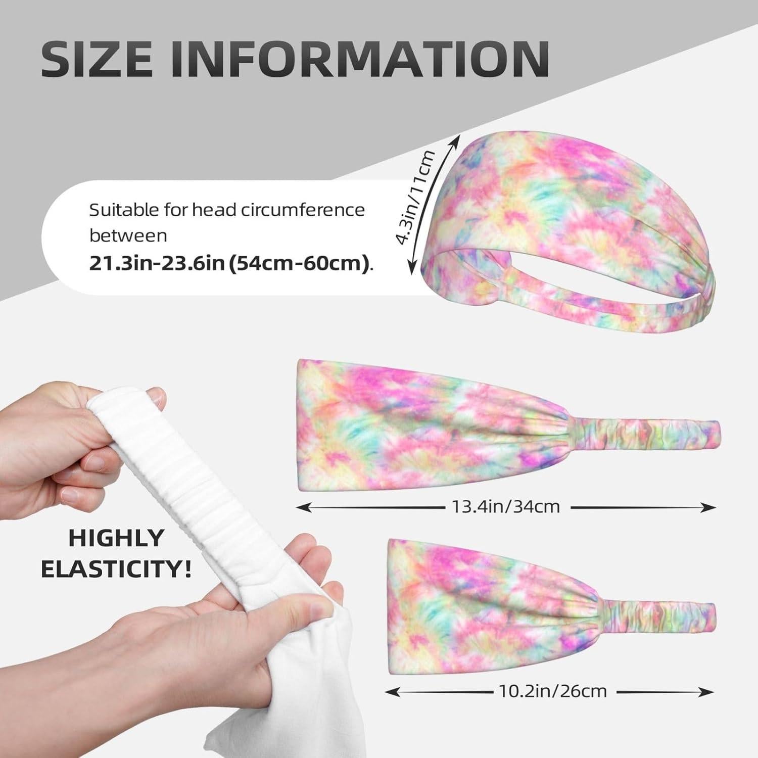 Banda para la cabeza deportiva TINUADEE unisex - Tie Dye Rosa