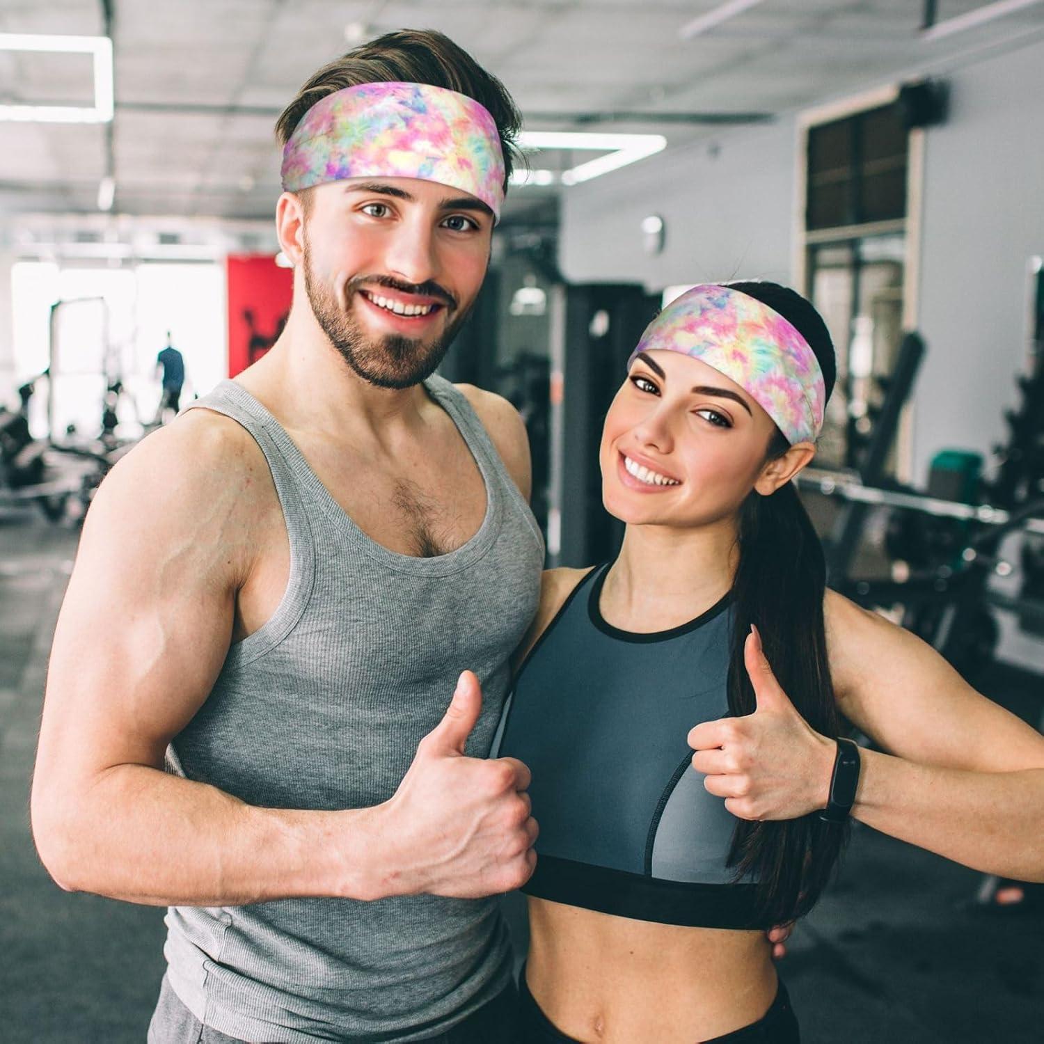 Banda para la cabeza deportiva TINUADEE unisex - Tie Dye Rosa