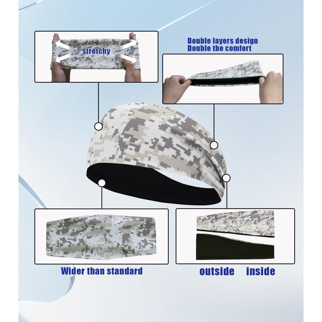 Banda de Sudor Deportiva SRLLBBY Cinta para Cabeza Unisex