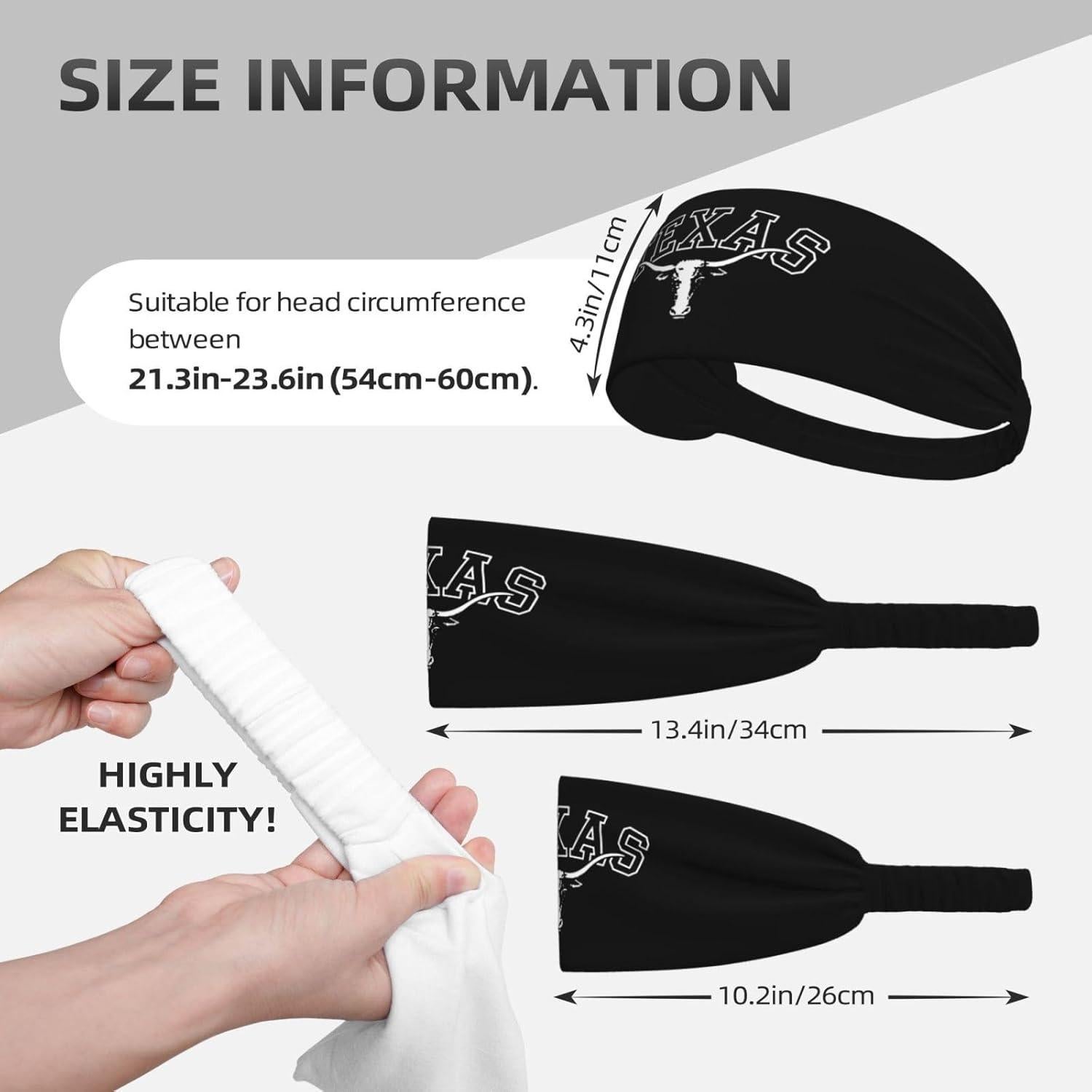 Banda Elástica Antideslizante SQMGEHVNY para Cabeza Unisex