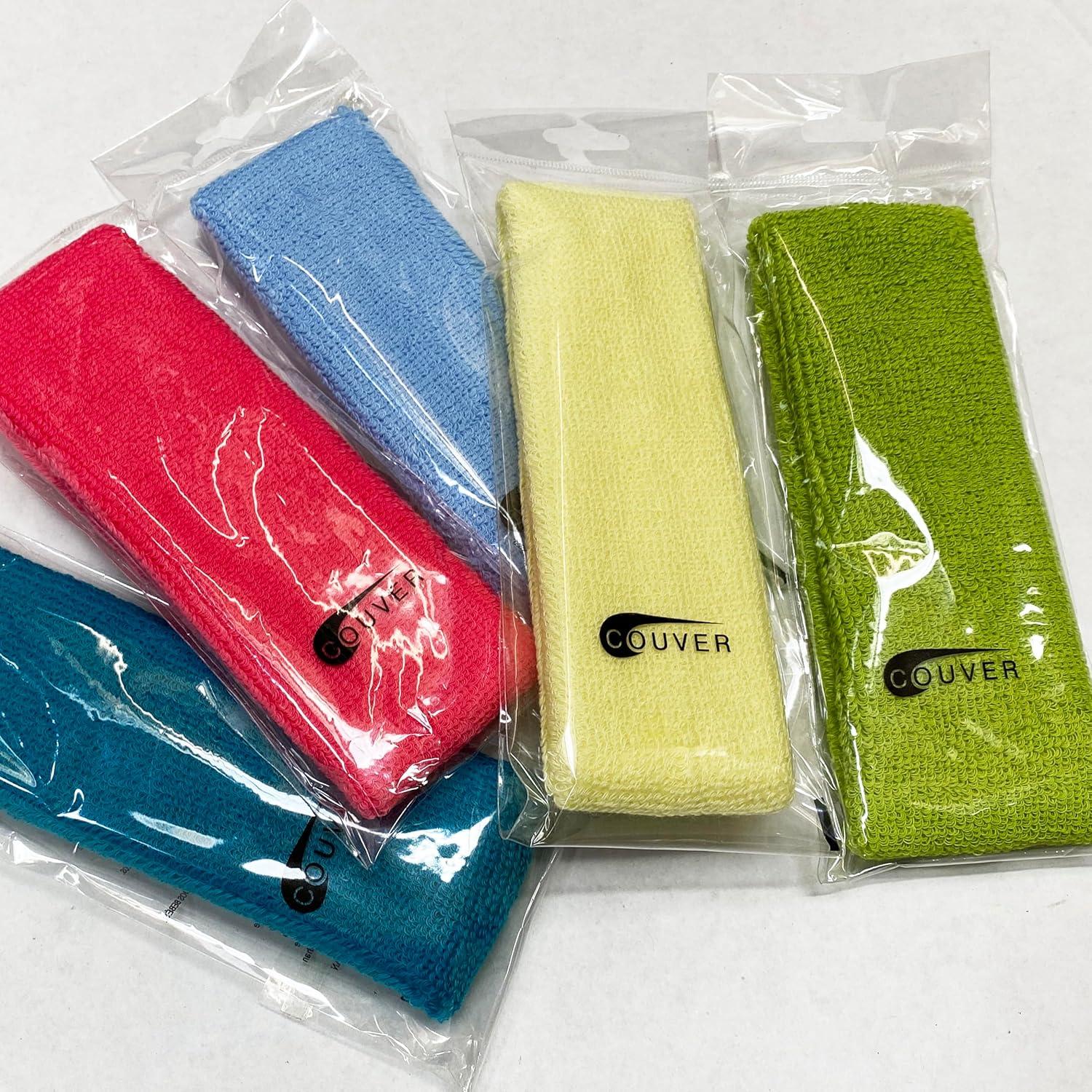 Banda para la cabeza Couver Terry 4 piezas Verde oscuro