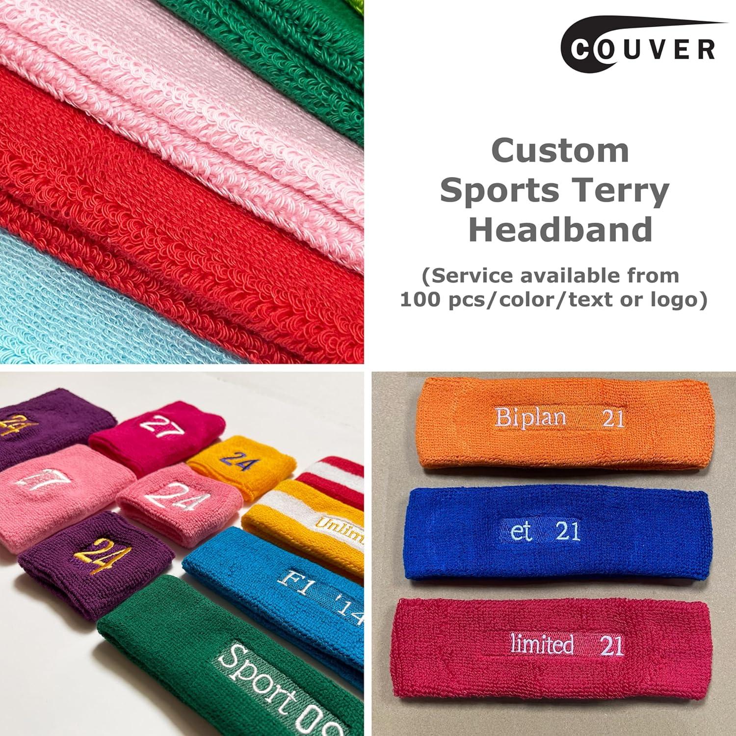 Banda para la cabeza Couver Terry 4 piezas Verde oscuro