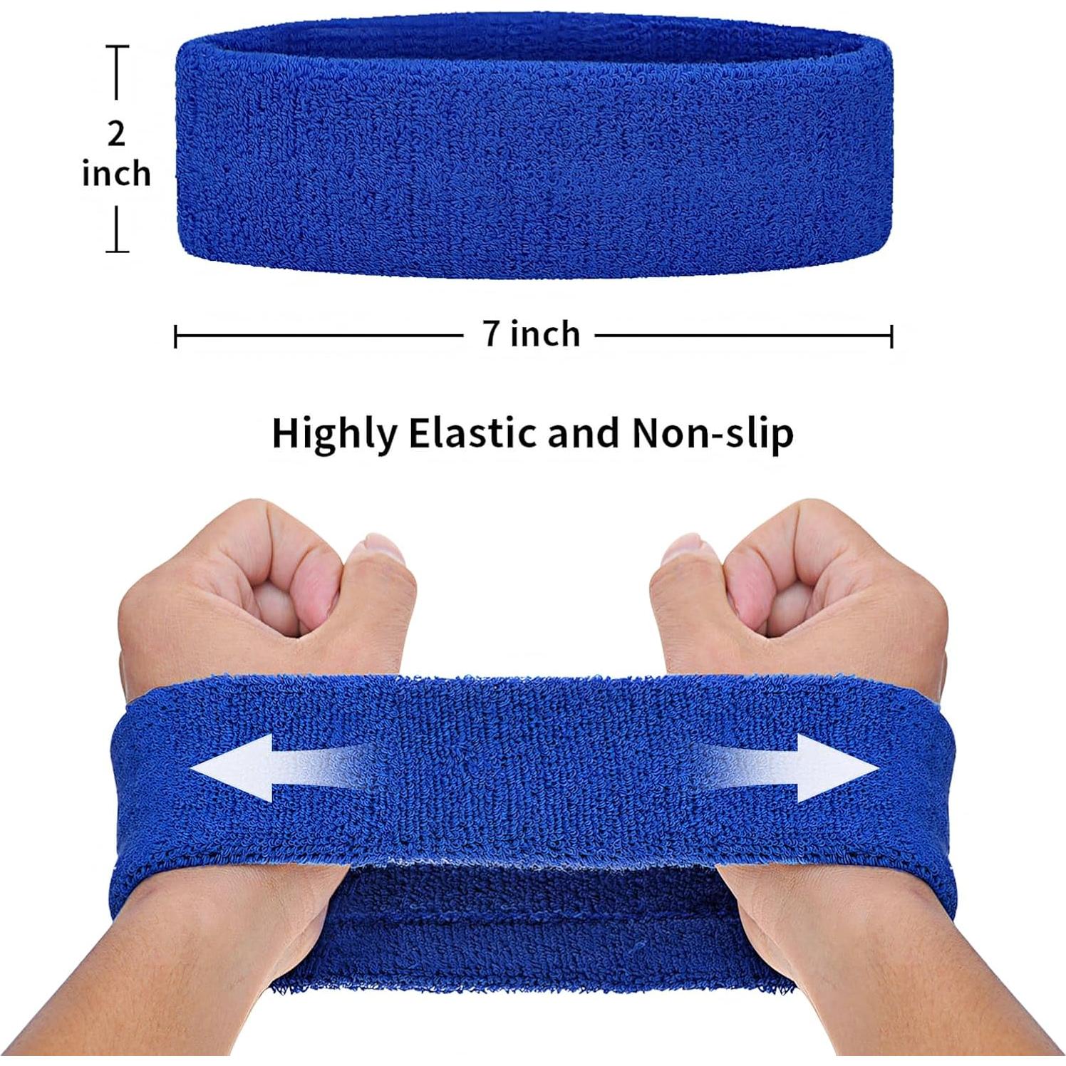 GOGO Sports Headband Sweatband Athletic Terry Cloth Head Band Men and Women