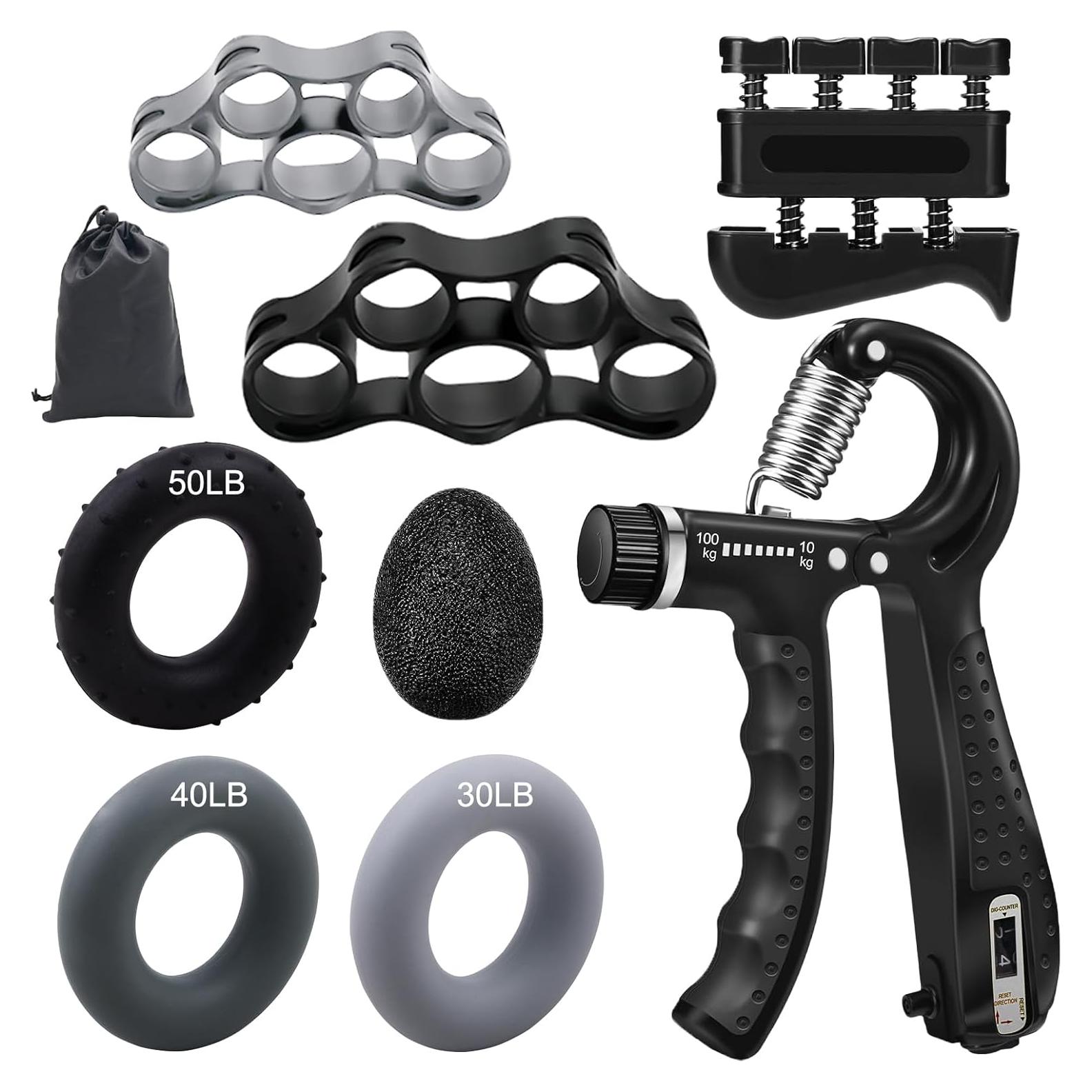 Kit de Entrenador de Fuerza de Agarre Cordial Sanguine 8 Piezas