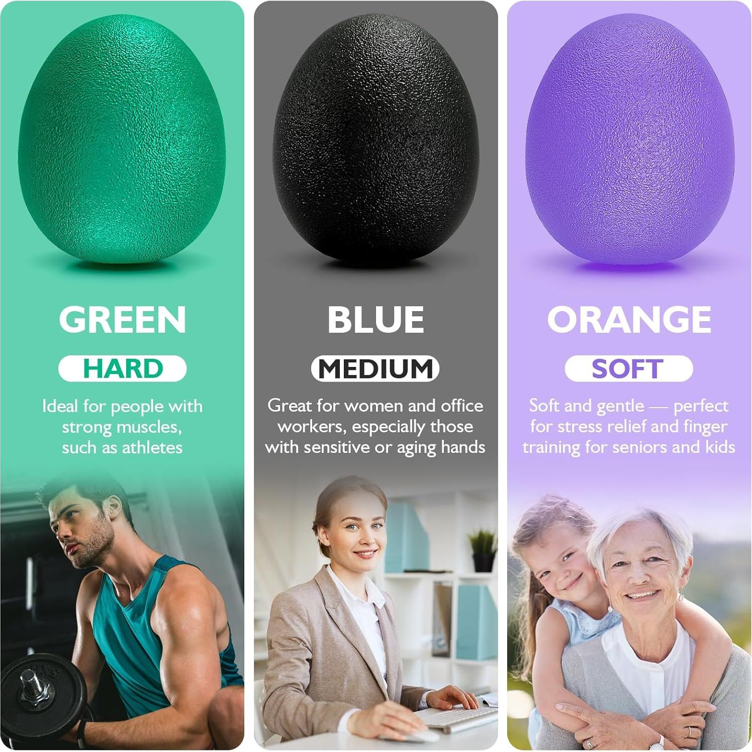 Set de 3 Bolas de Alivio de Estrés Peradix - Terapia de Mano