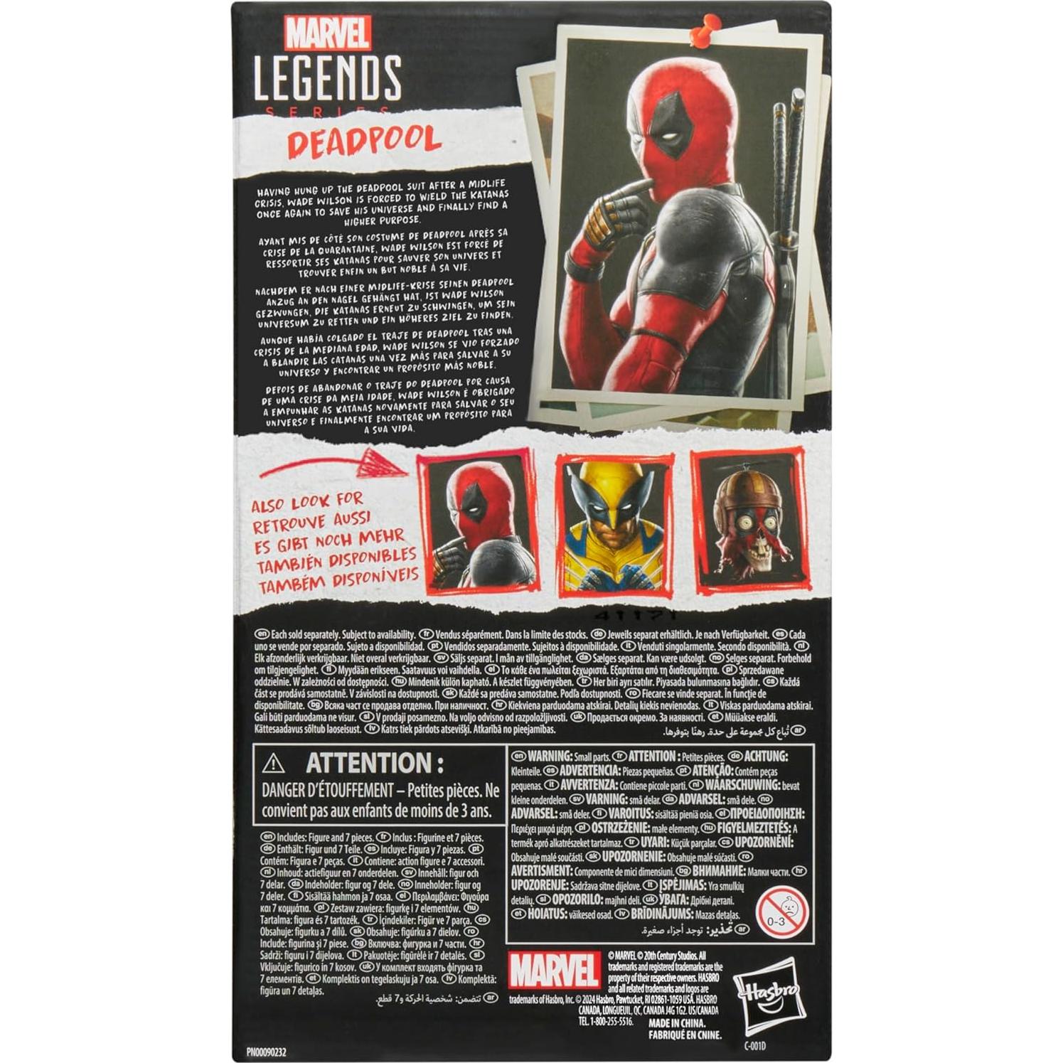 Figura de Acción Marvel Legends Deadpool 15 cm con Accesorios