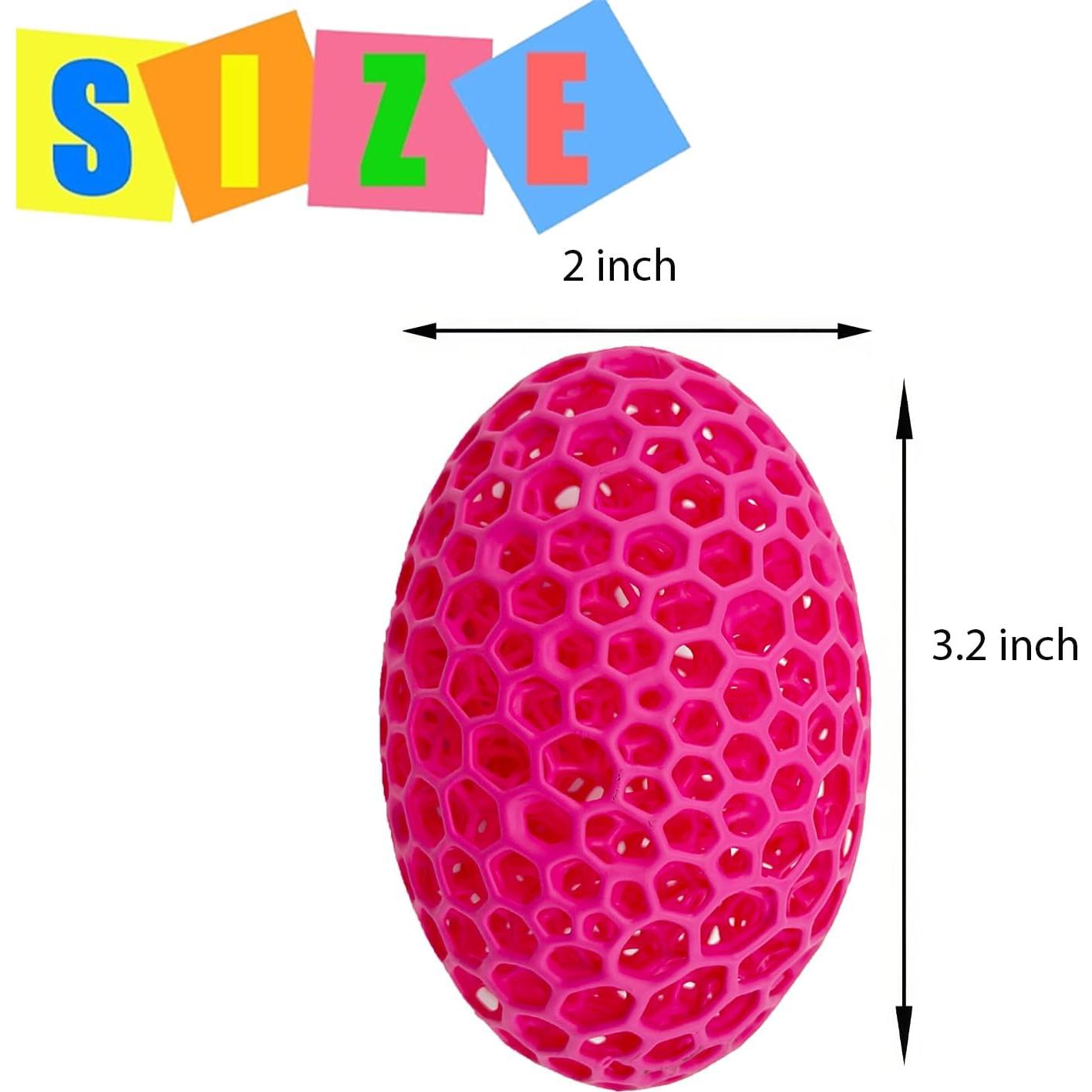 2 PCs Pelotas Antiestrés Silenciosas 3D Azul y Rojo