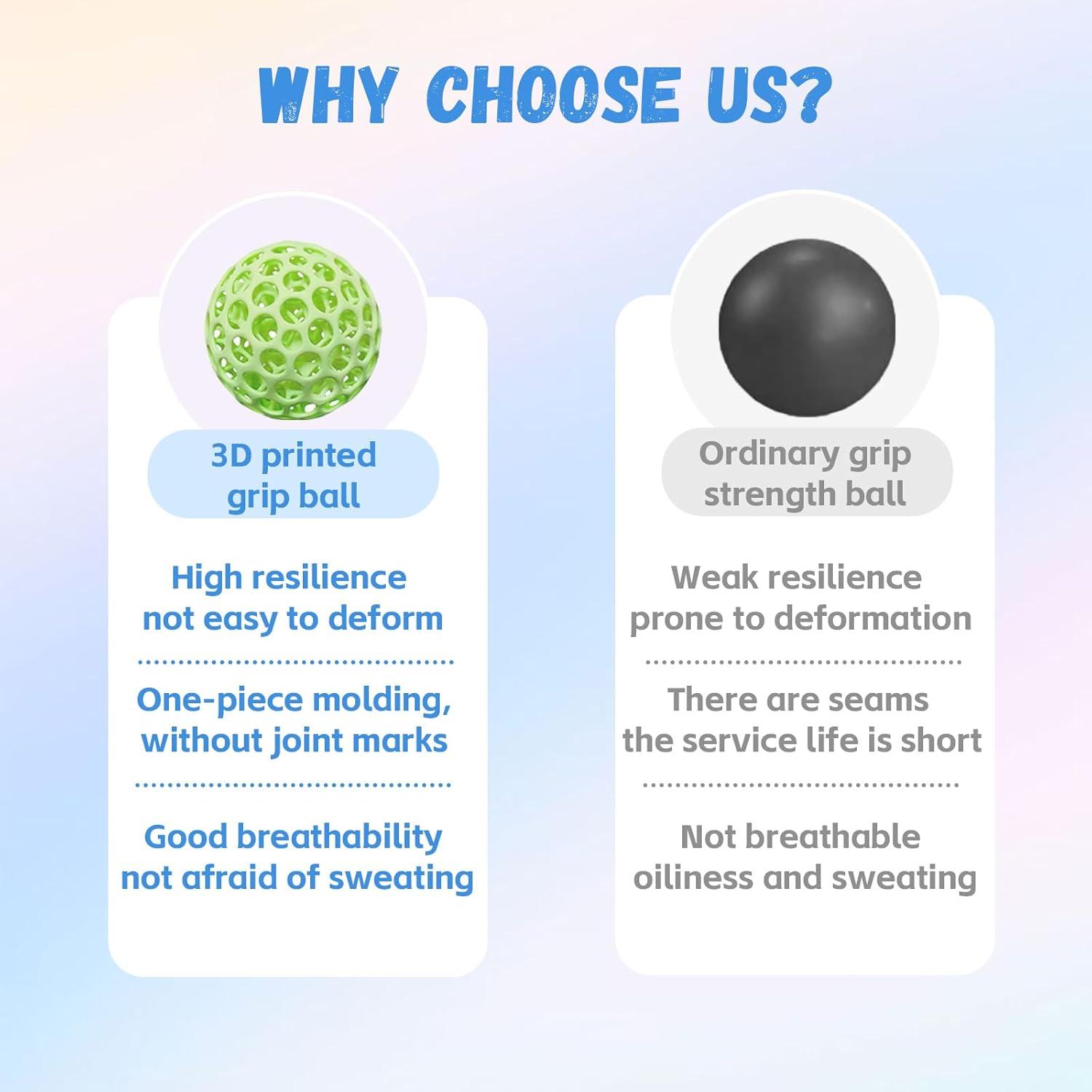 2 PCs Pelotas Antiestrés Silenciosas 3D Azul y Rojo