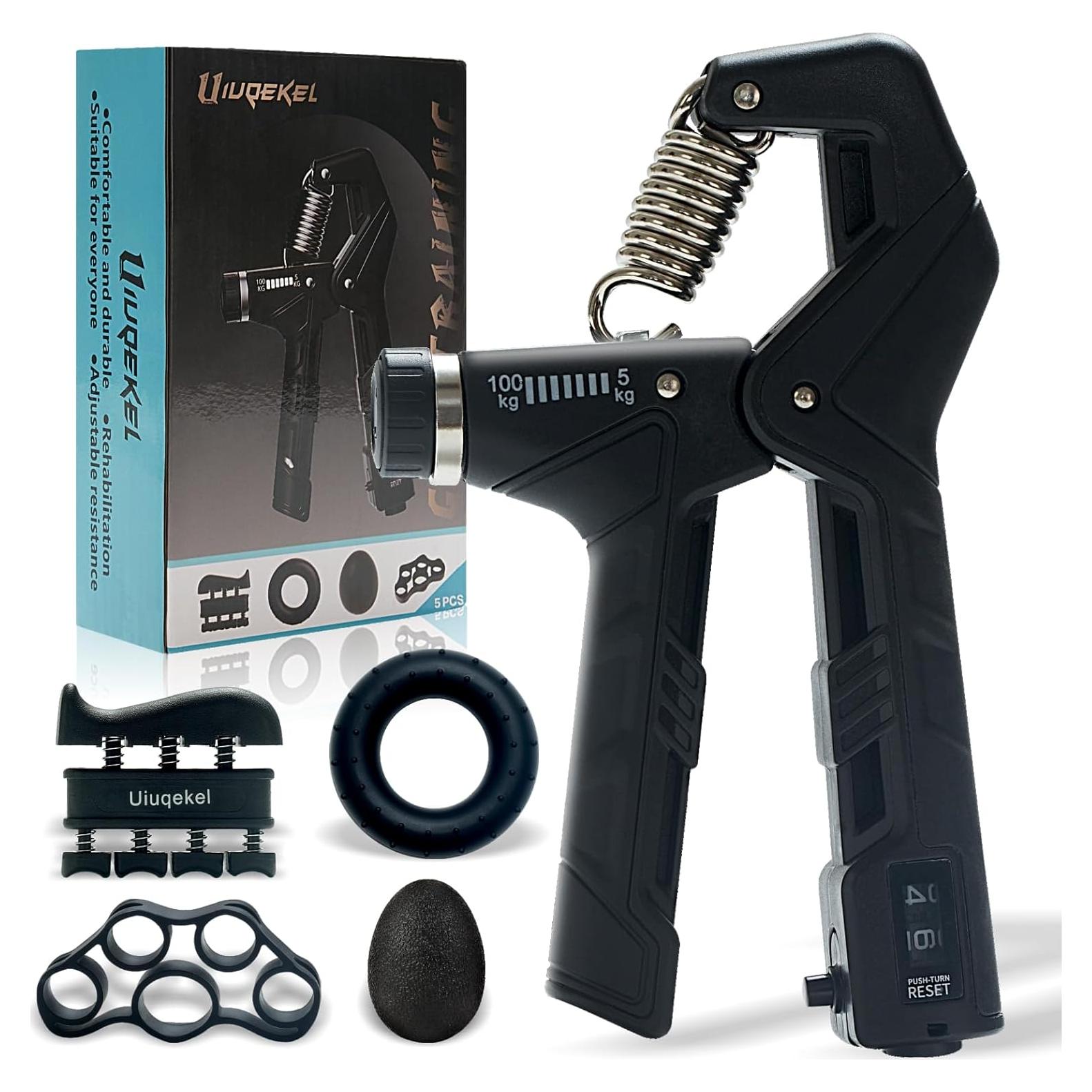 Entrenador de Fuerza de Agarre Uiuqekel Ajustable 5-100 kg