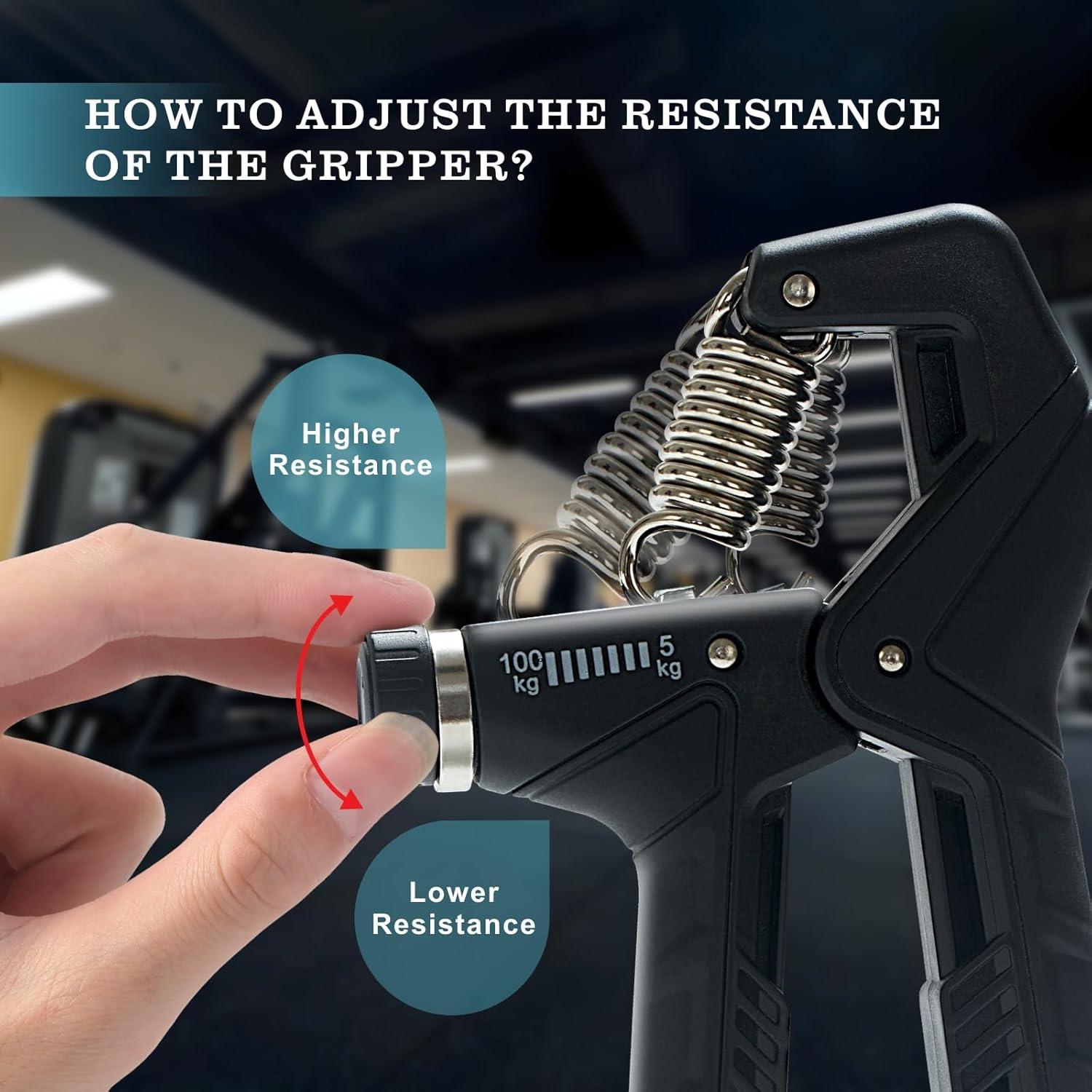 Entrenador de Fuerza de Agarre Uiuqekel Ajustable 5-100 kg