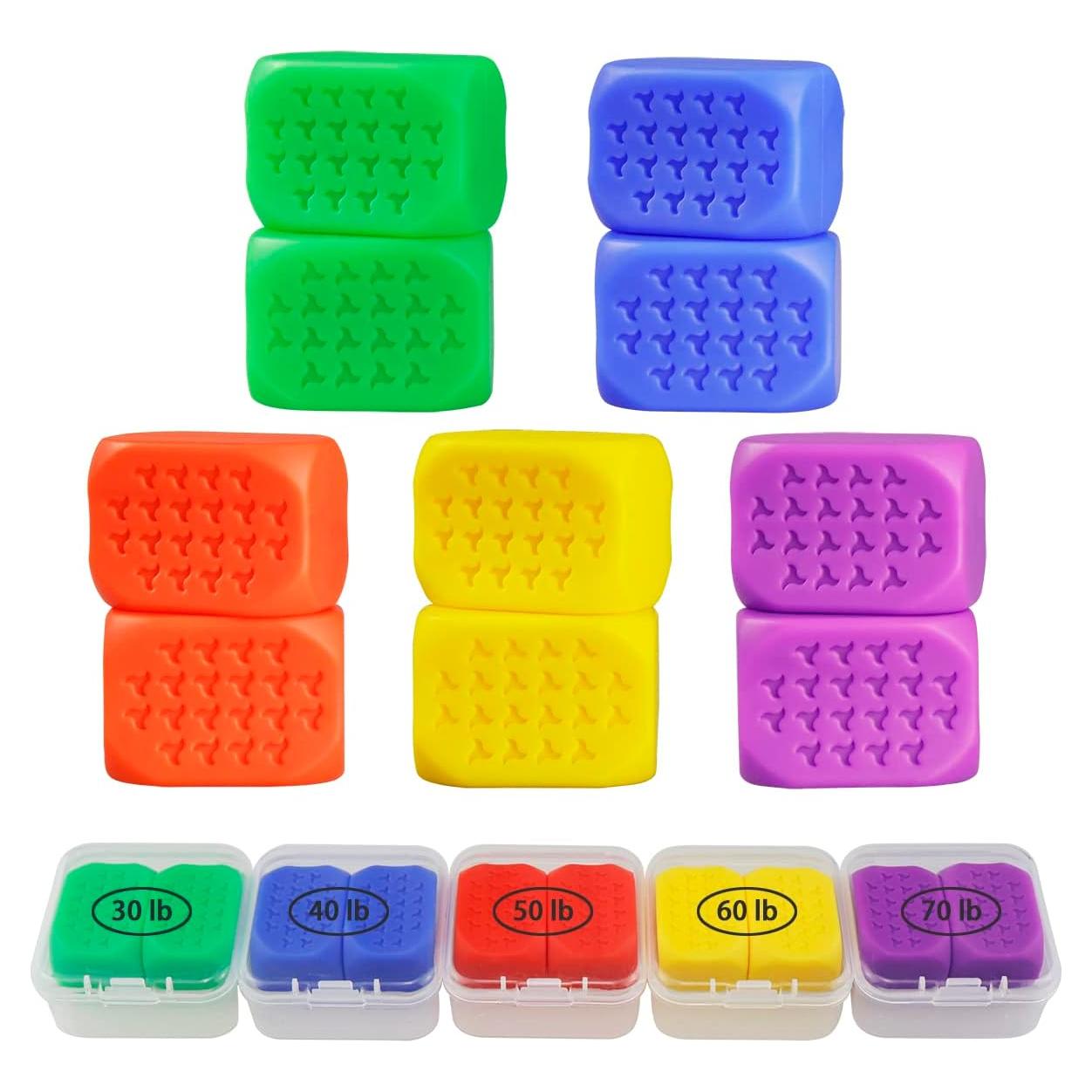 Ejercitador de Mandíbula Dongguan 5 Niveles Resistencia 10 Piezas