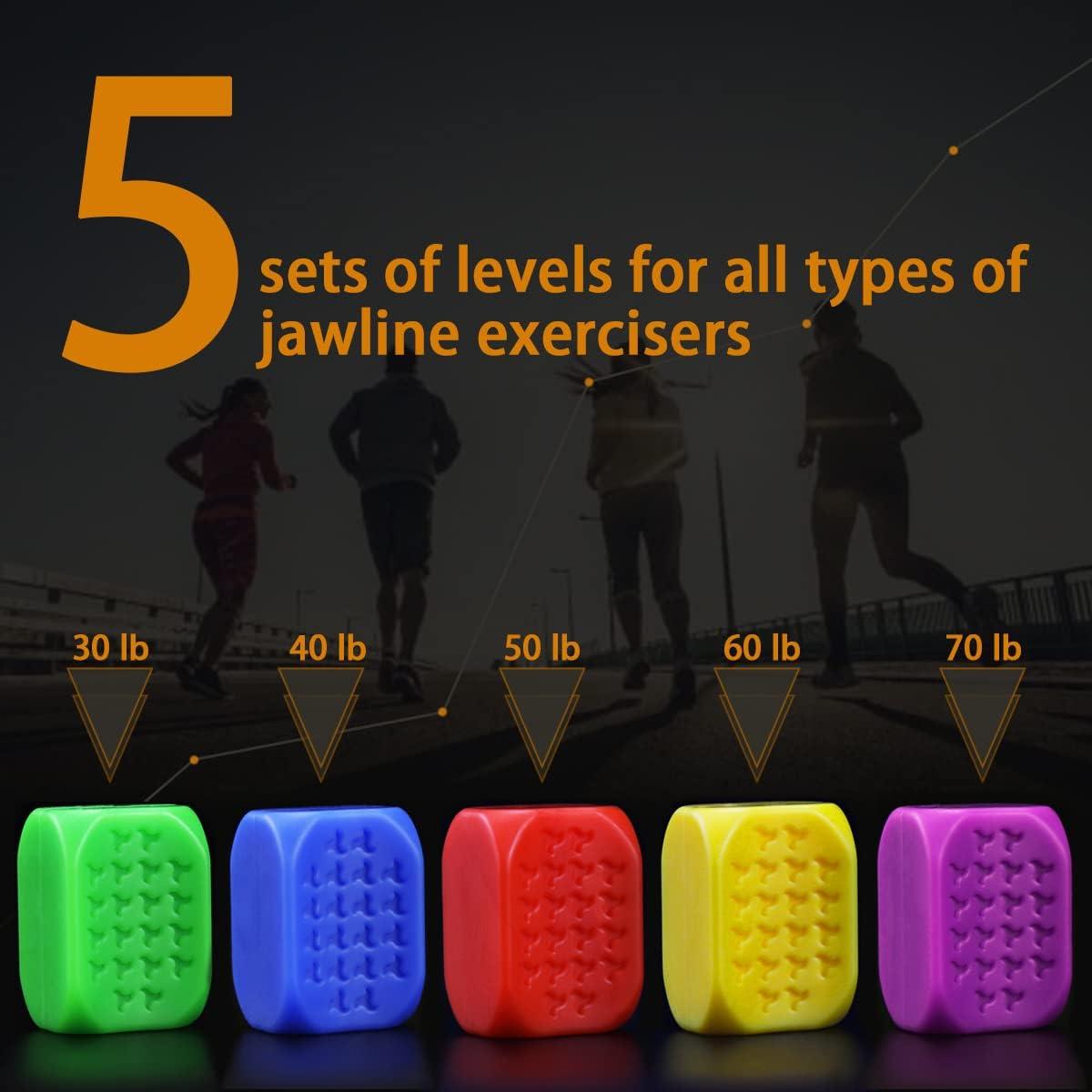 Ejercitador de Mandíbula Dongguan 5 Niveles Resistencia 10 Piezas
