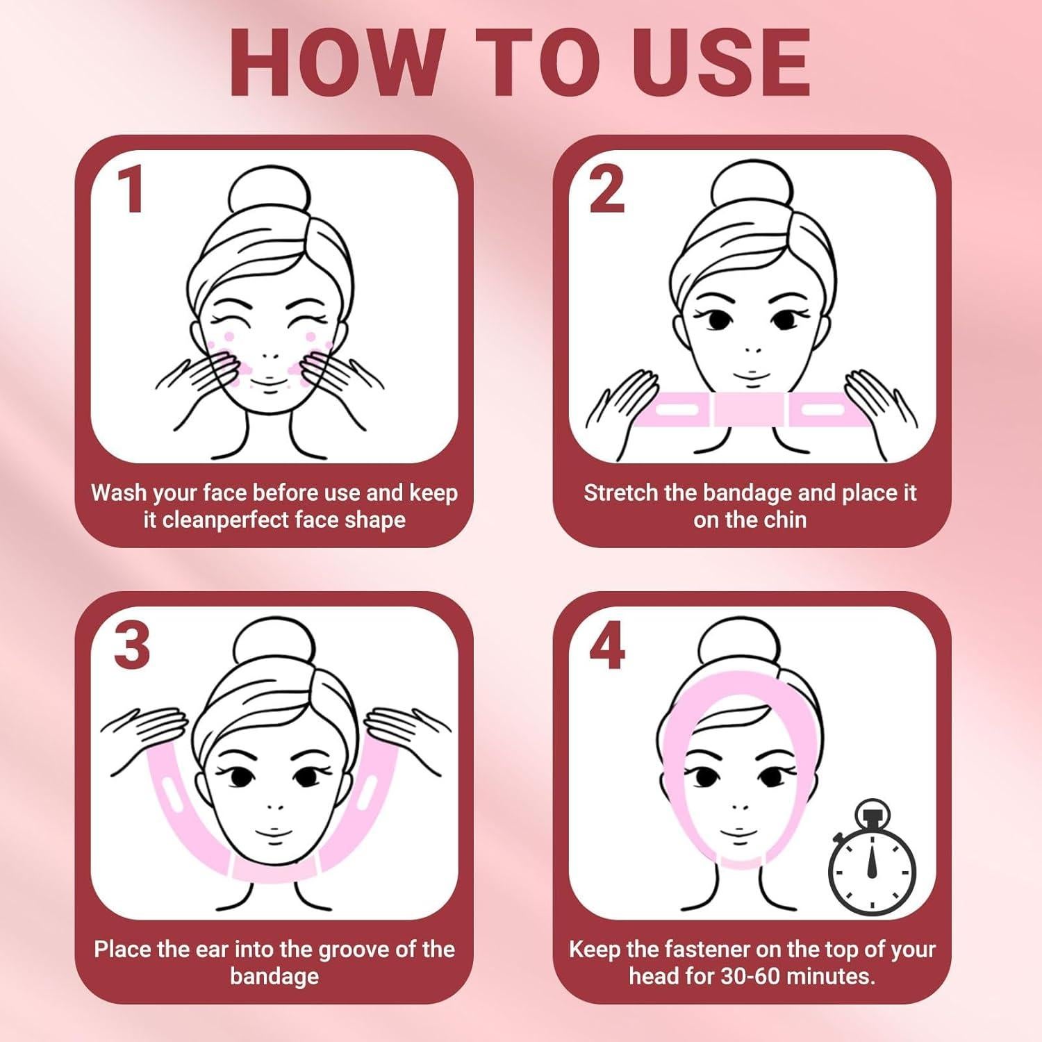 Mascarilla Reutilizable Juskaa para Doble Barbilla Rosa Claro M