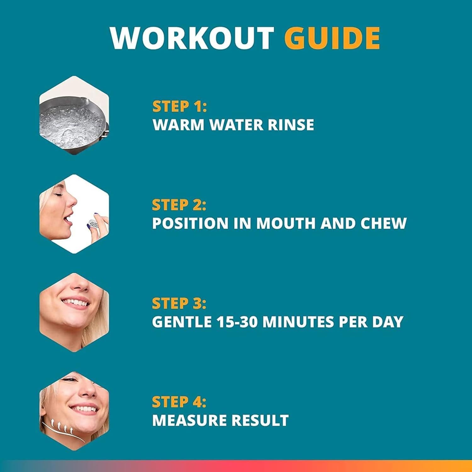 Ejercitador Facial de Mandíbula Jawfit - Silicona Médica - Negro