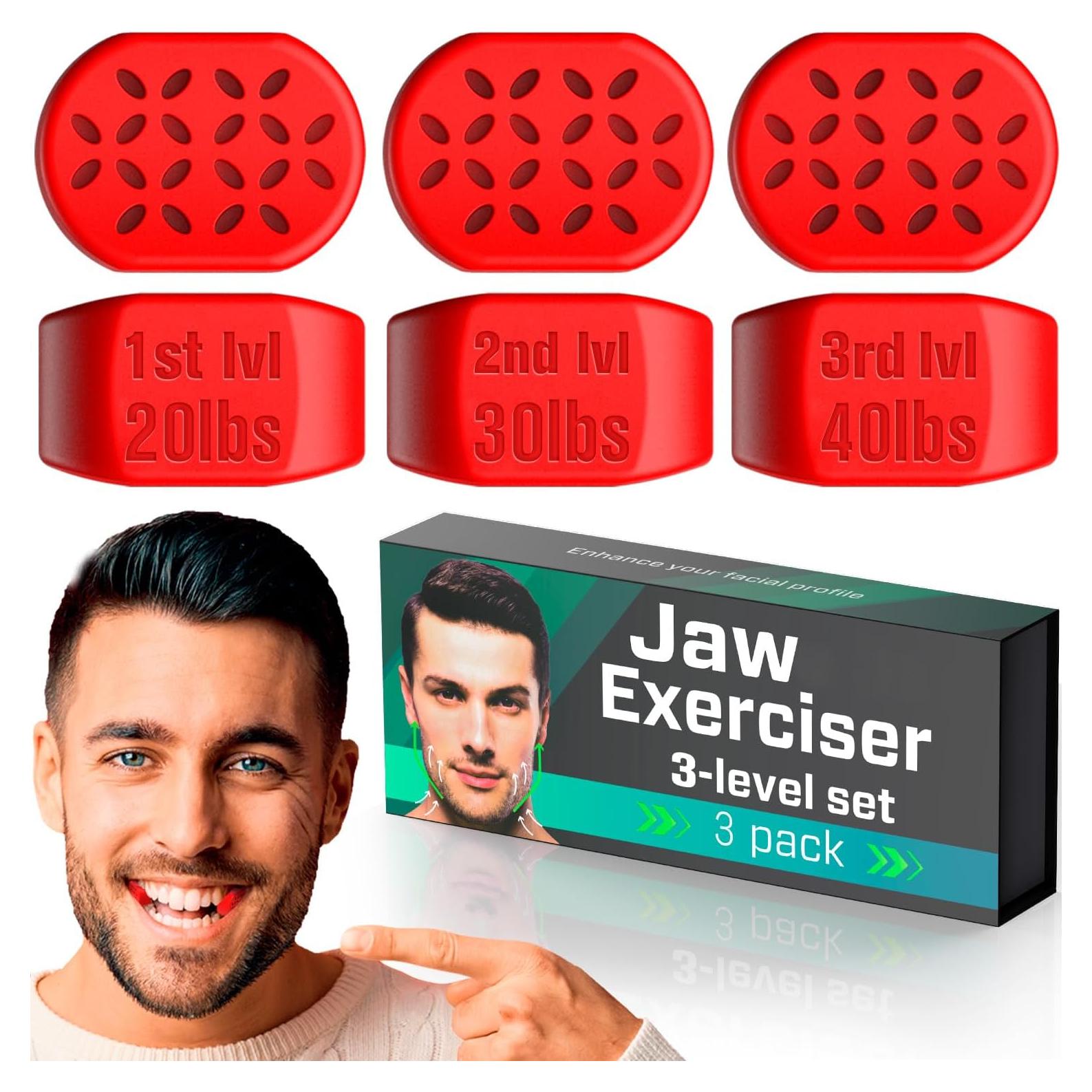 Ejercitador de Mandíbula MHH 18 kg - 2 Pcs Tonificador Facial