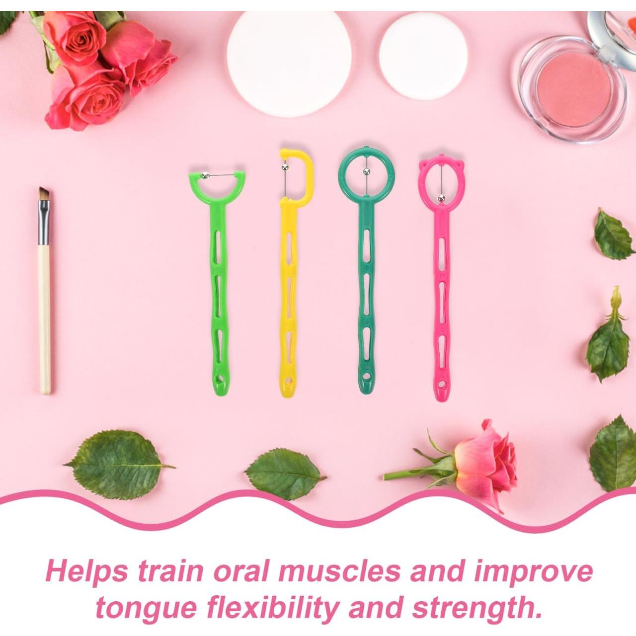 Garneck 4 Piezas Entrenador Muscular Oral para Terapia del Habla