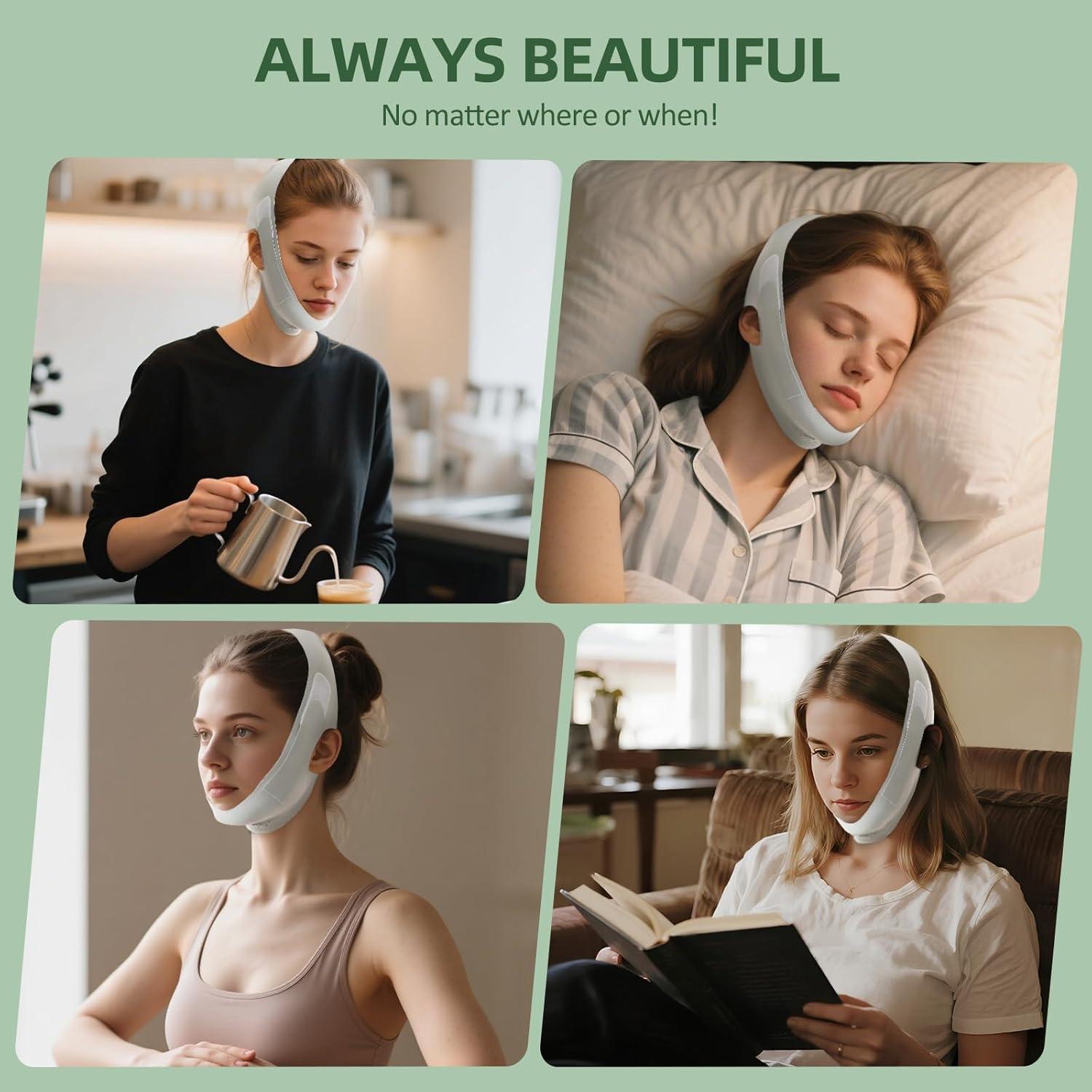 Cinturón Reutilizable para Levantar la Cara AH AEHIBO Verde