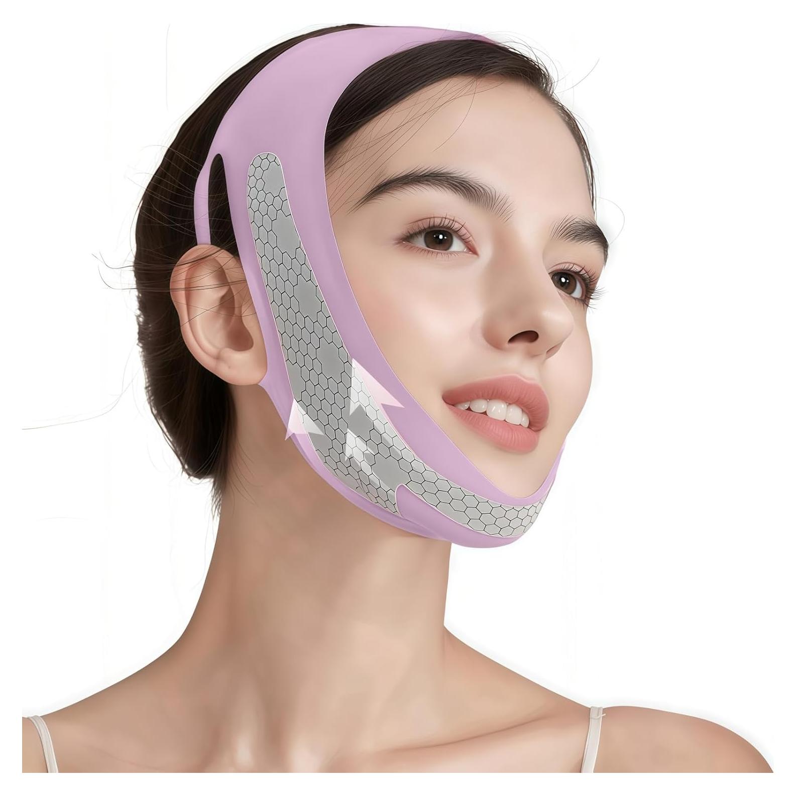 Mascarilla V-Line ROWMATE de Grafeno para Papada - Lila M