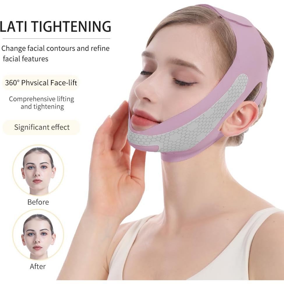 Mascarilla V-Line ROWMATE de Grafeno para Papada - Lila M