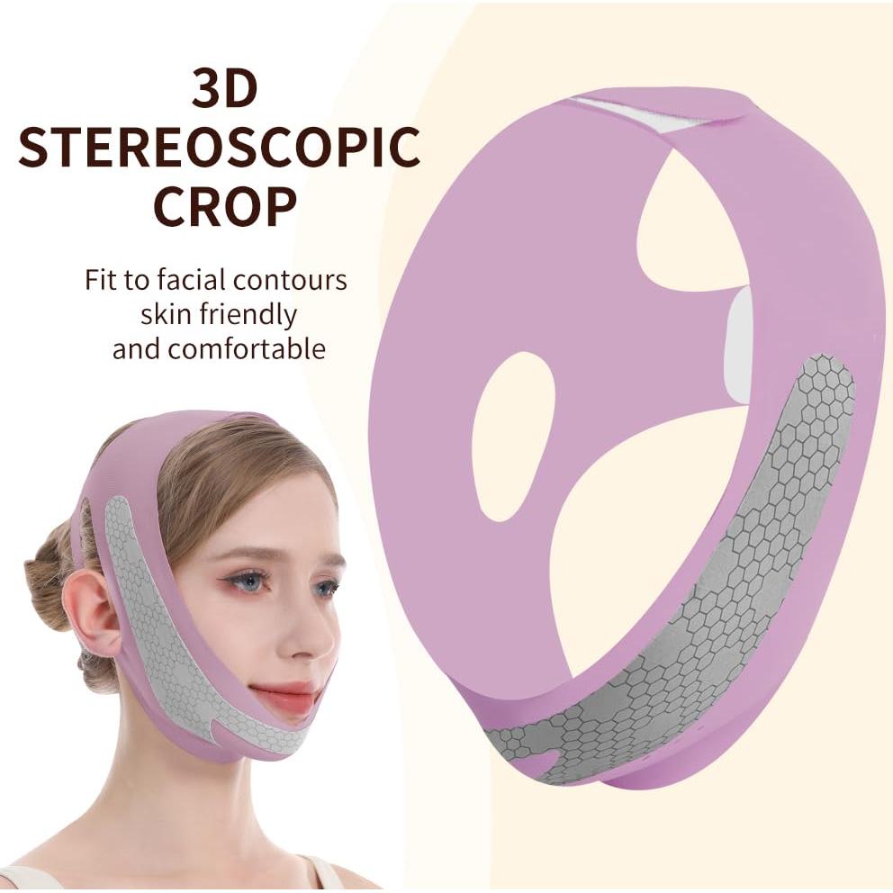 Mascarilla V-Line ROWMATE de Grafeno para Papada - Lila M