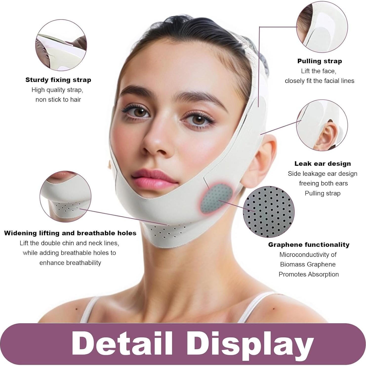 Mascarilla Levantadora Facial Reutilizable - Verde - 59cm